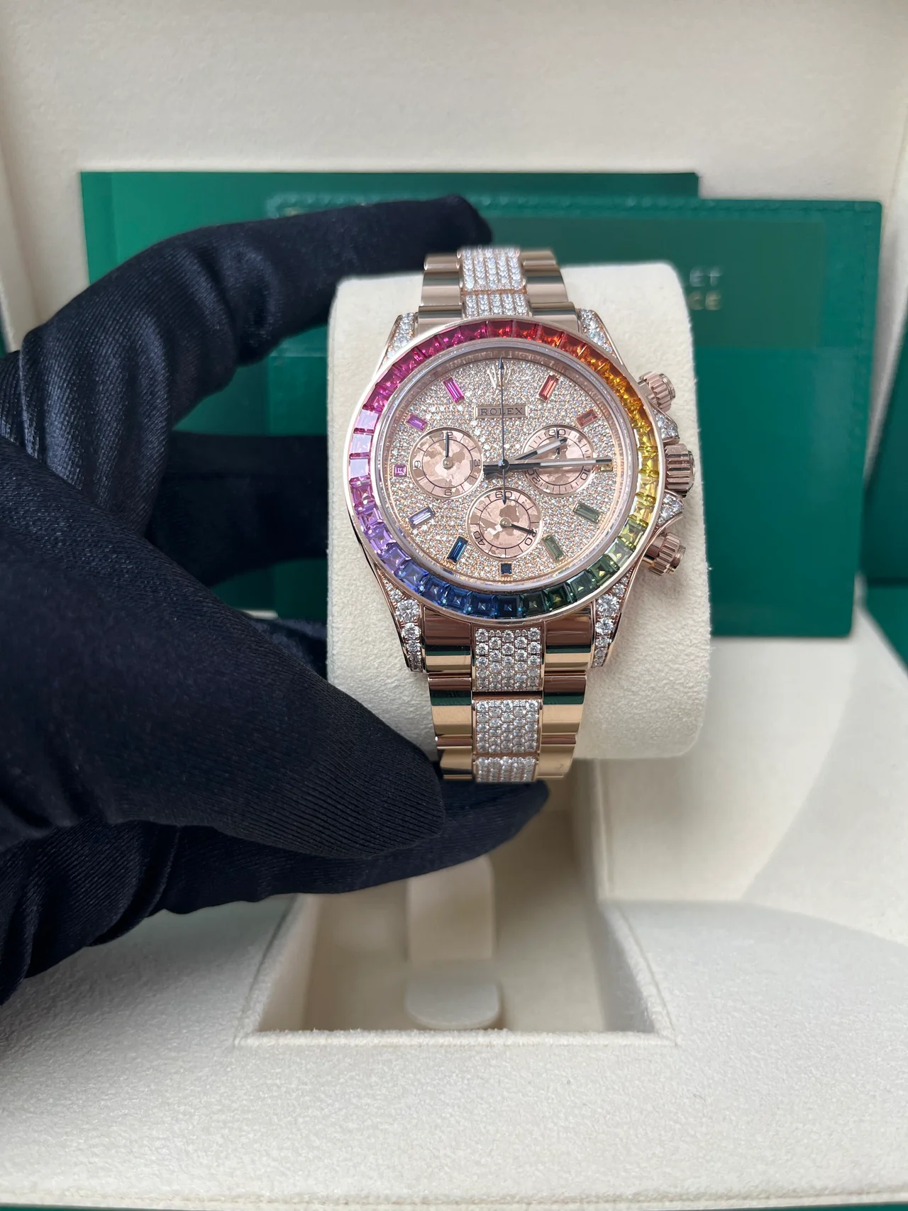 【Free Shipping】12A【Super Clone】Rolex Daytona 116595RBOW 40mm