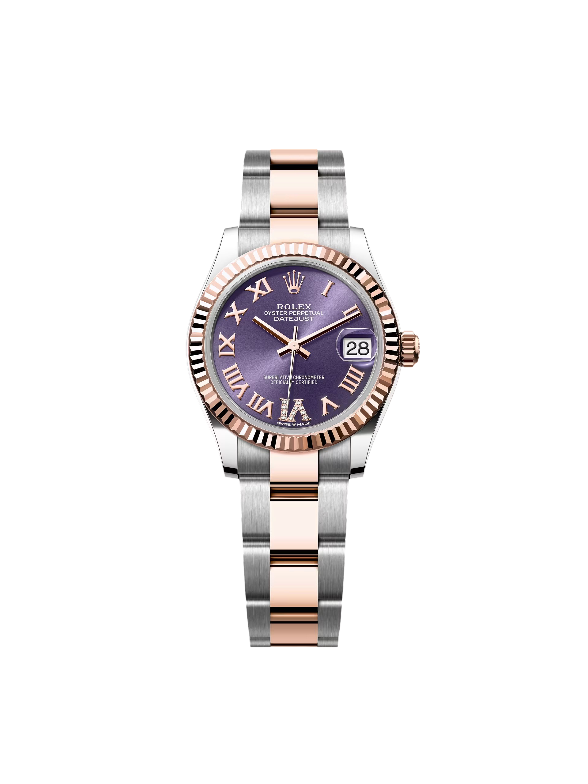 【Free Shipping】【Super Clone】RLX Datejust m278271-0019/0020 Aubergine 31mm Dial Oyster Bracelet Watch