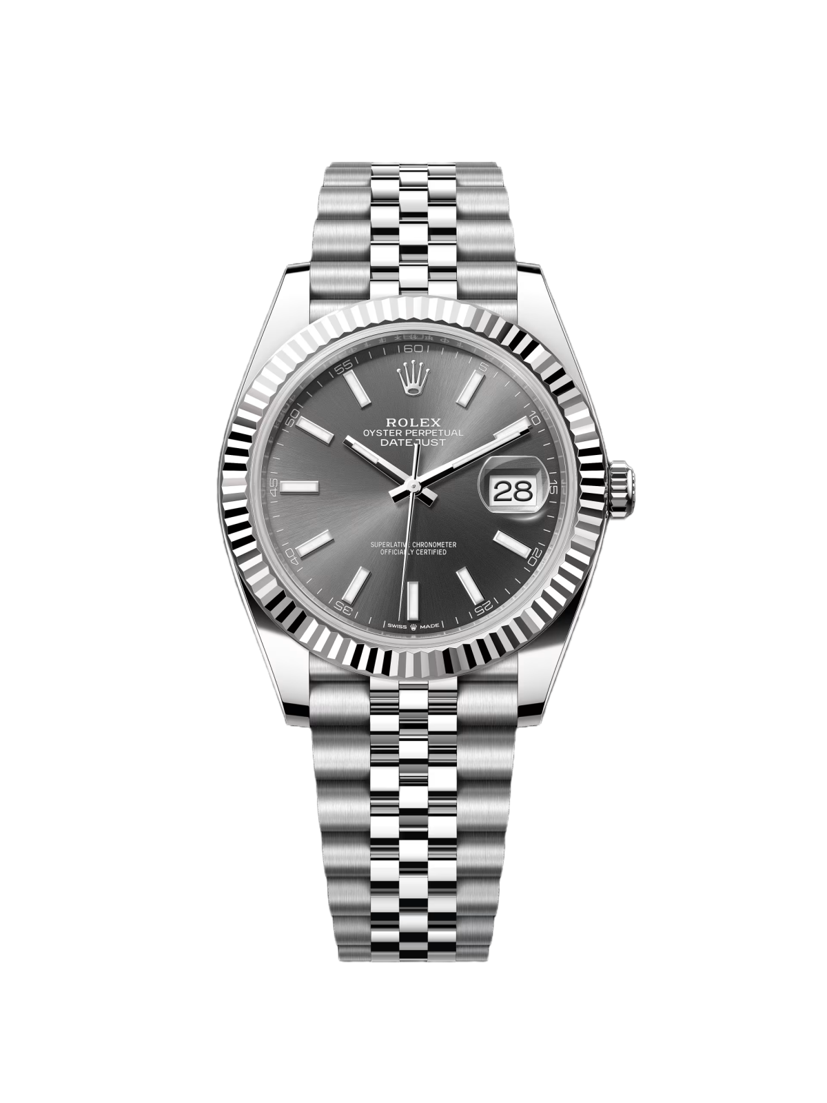 【Free Shipping】【Super Clone】RLX  Datejust 41mm 126334 Dark Rhodium Index Jubilee Stainless Steel