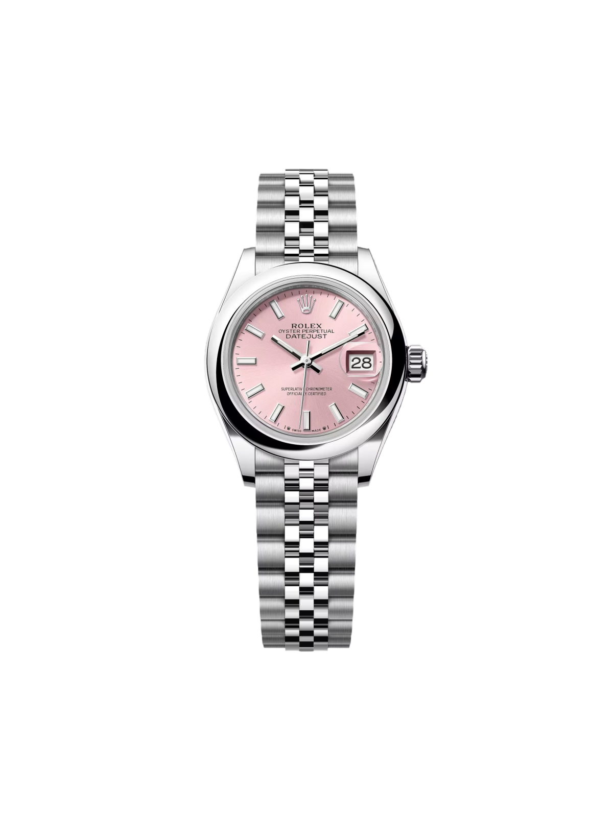 【Free Shipping】【Super Clone】RLX Lady-Datejust 28mm  279160 Oyster Perpetual Pink Dial Oyster Bracelet