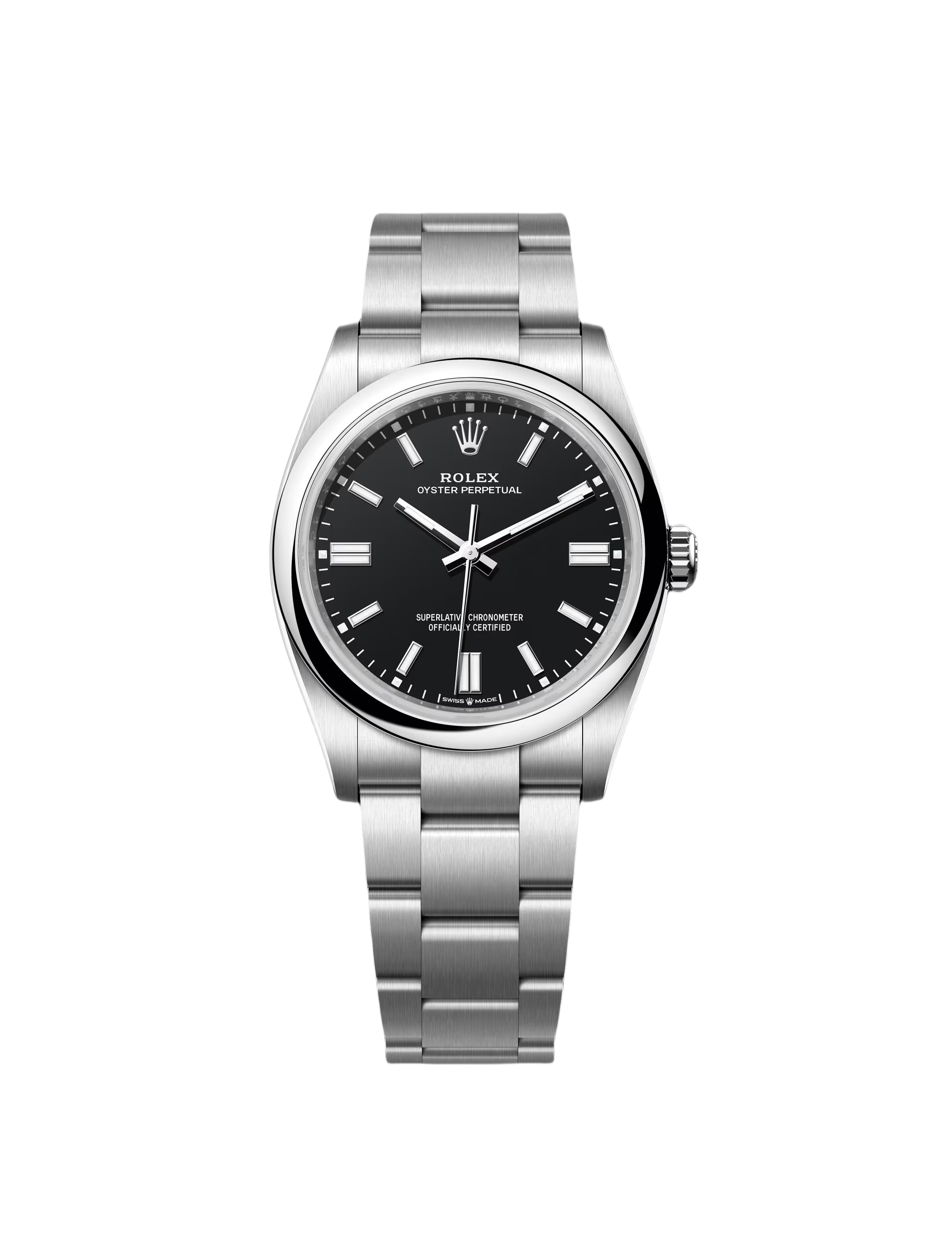 【Free Shipping】【Super Clone】RLX Oyster Perpetual 36mm 126000-0014 Black Dial Oyster Stainless Steel Bracelet