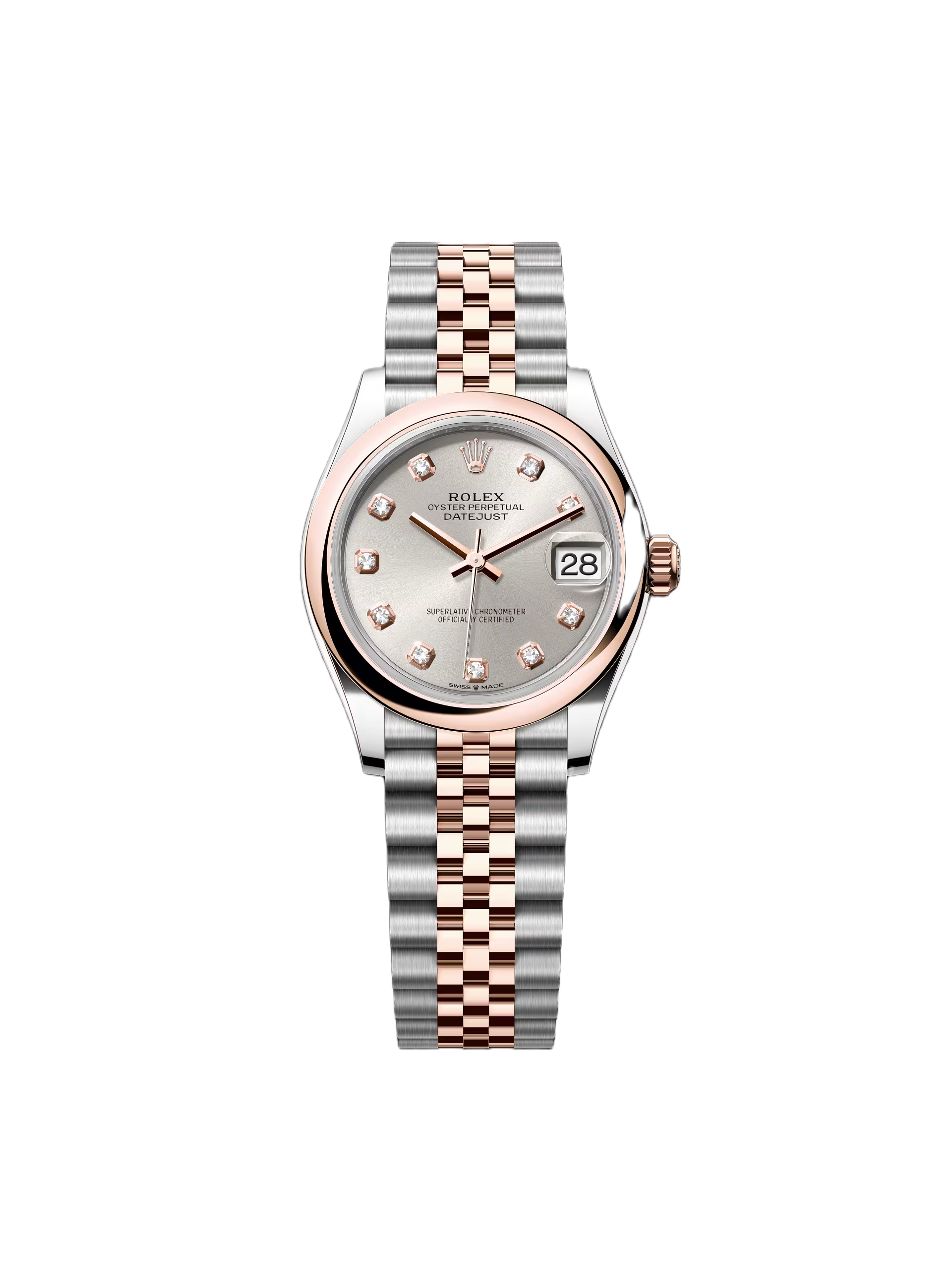 【Free Shipping】【Super Clone】RLX Datejust m278241-0015/0016 Silver 31mm Dial Oyster Bracelet Watch