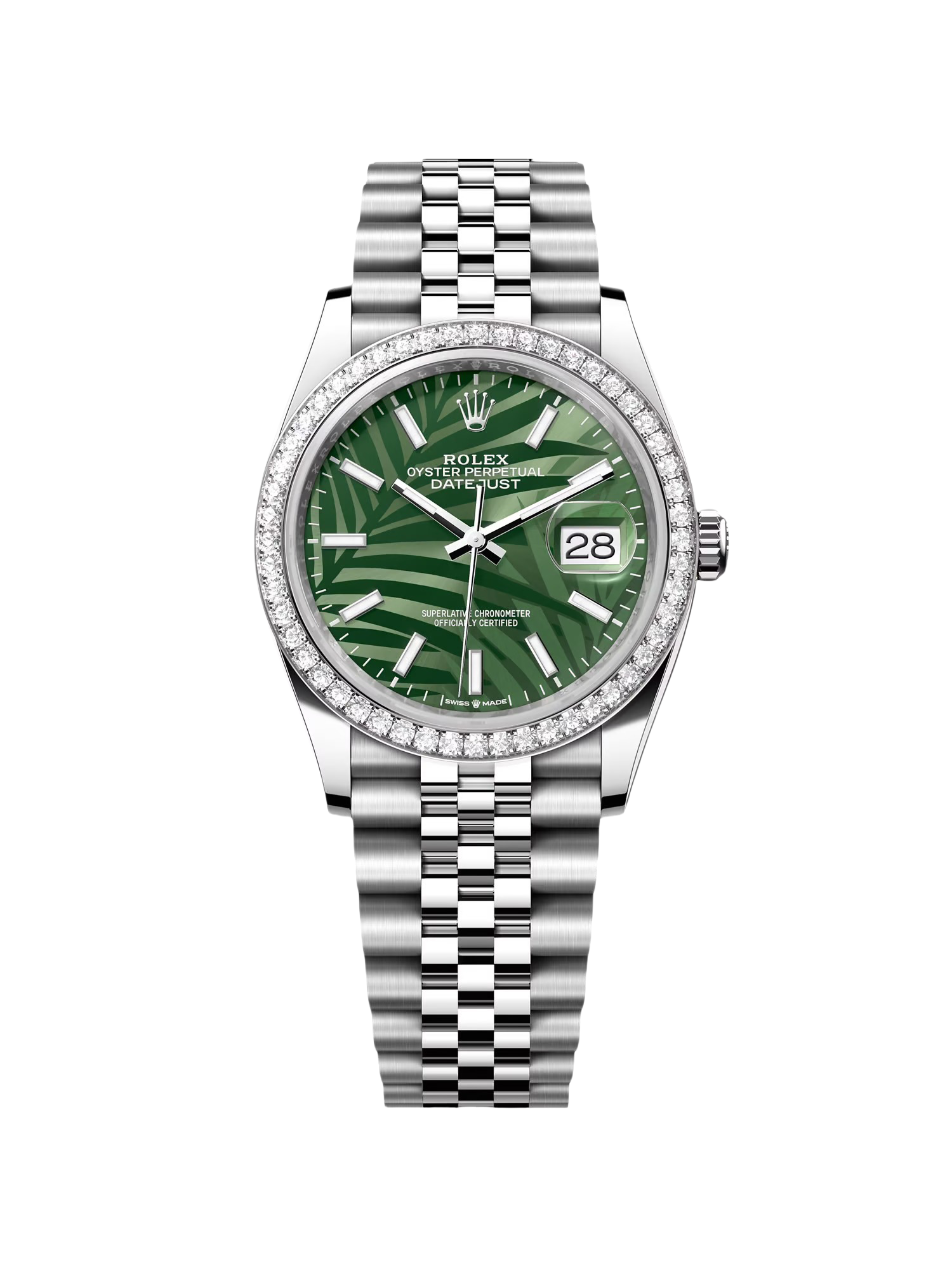 【Free Shipping】【Super Clone】RLX  Datejust 36mm 126284 Olive Green Dial Jubilee Bracelet