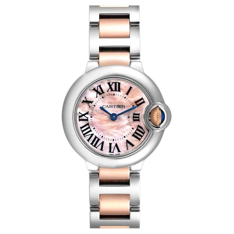 【Free Shipping】【Super Clone】BALLON BLEU Pink Mother of Pearl Dial 28mm