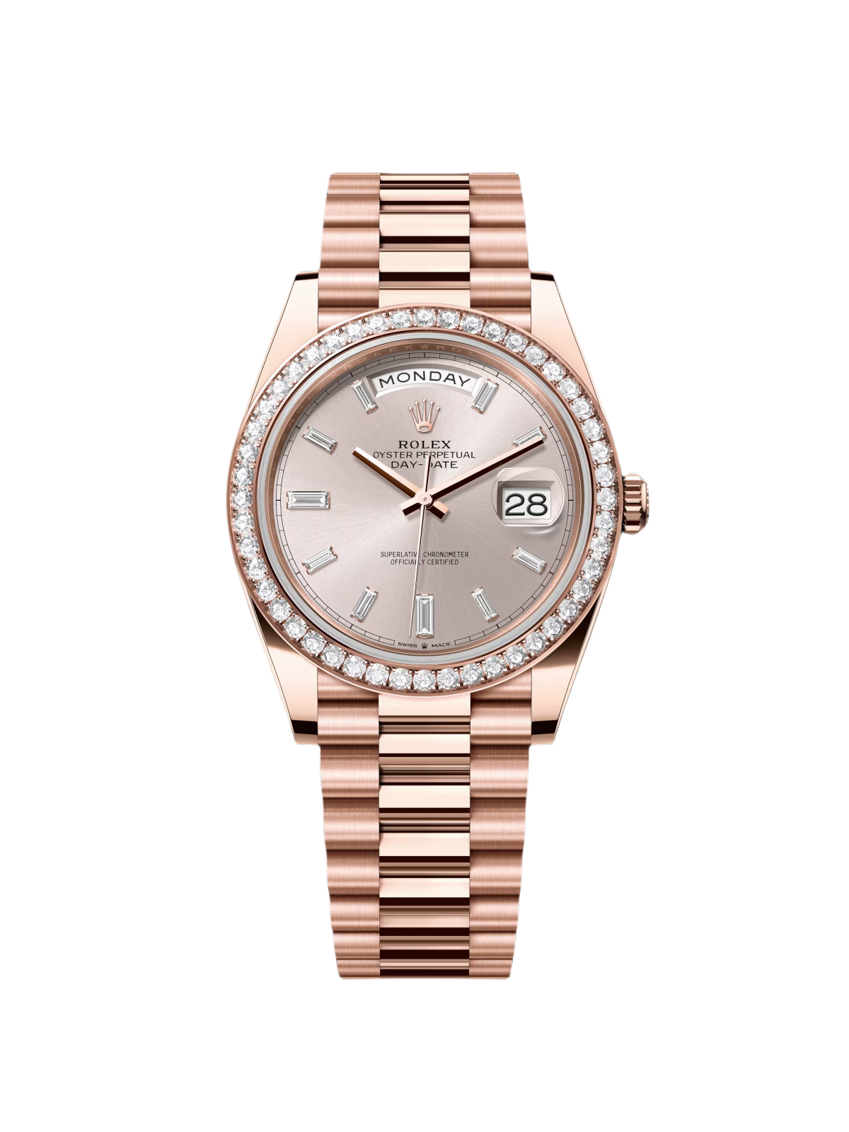 【Free Shipping】【Super Clone】RLX  Day-Date 40mm Sundust Diamonds Dial 228345rbr-0007