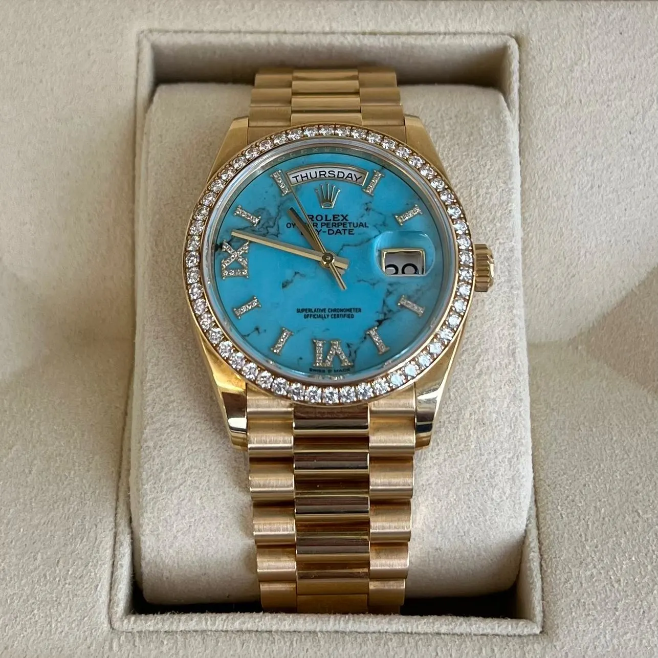 【Free Shipping】【Super Clone】RLX  Day-Date M128348RBR-0037 36mm