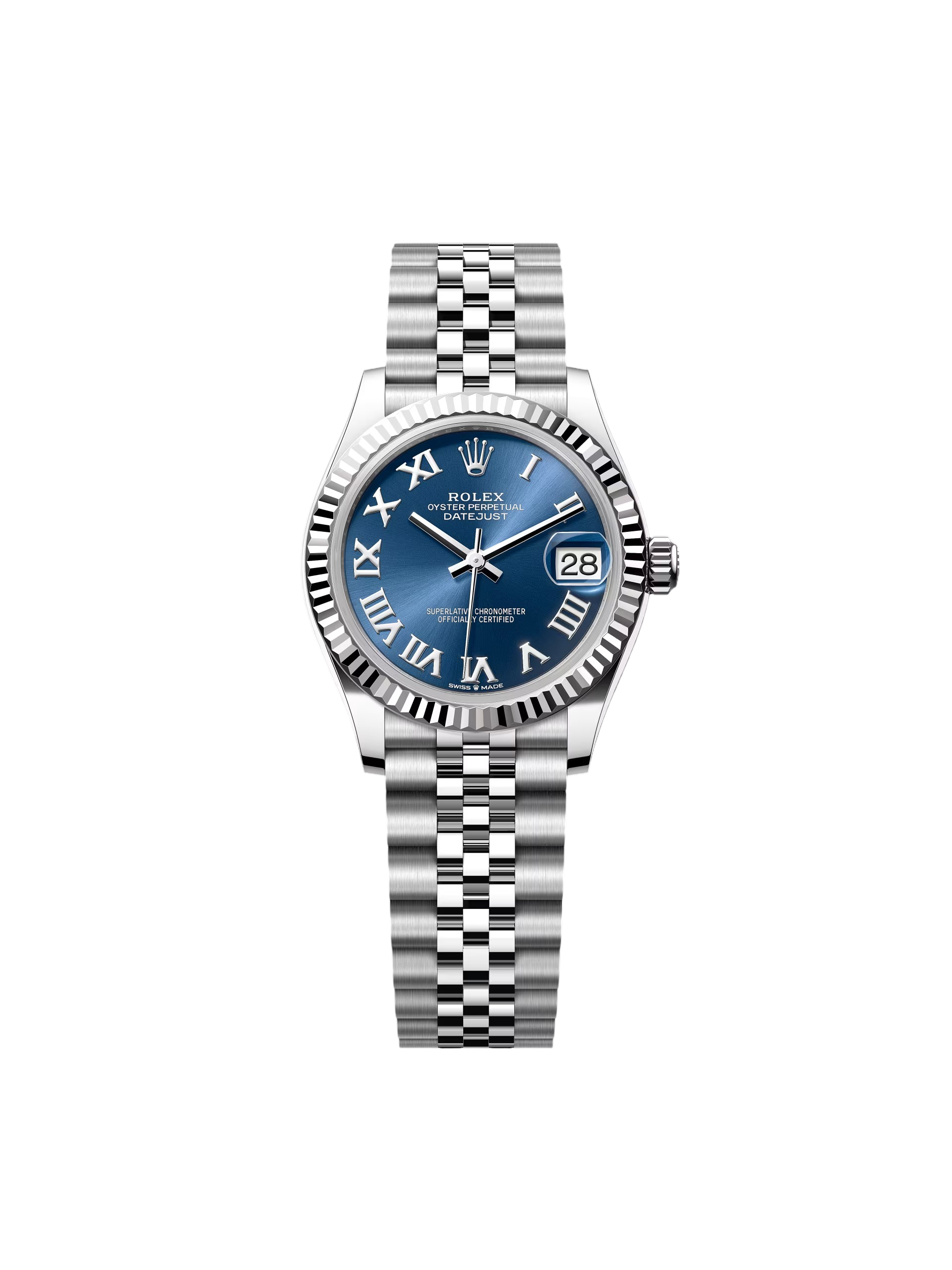 【Free Shipping】【Super Clone】RLX Datejust m278274-0033/0034 Bright Blue Dial 31mm Fluted Bezel Oyster Bracelet