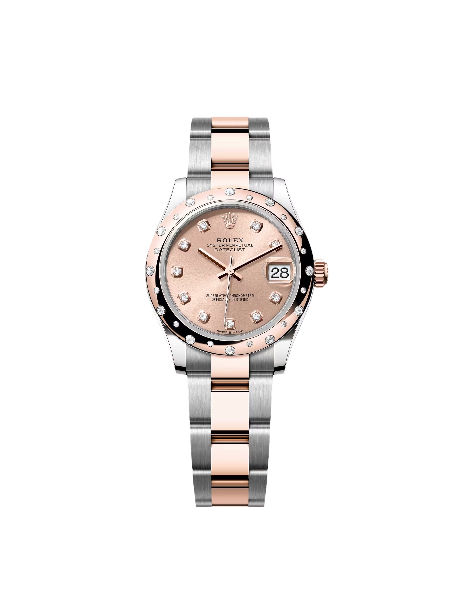 【Free Shipping】【Super Clone】RLX Datejust m278341-0023/0024 Rosé Dial 31mm Oyster Bracelet