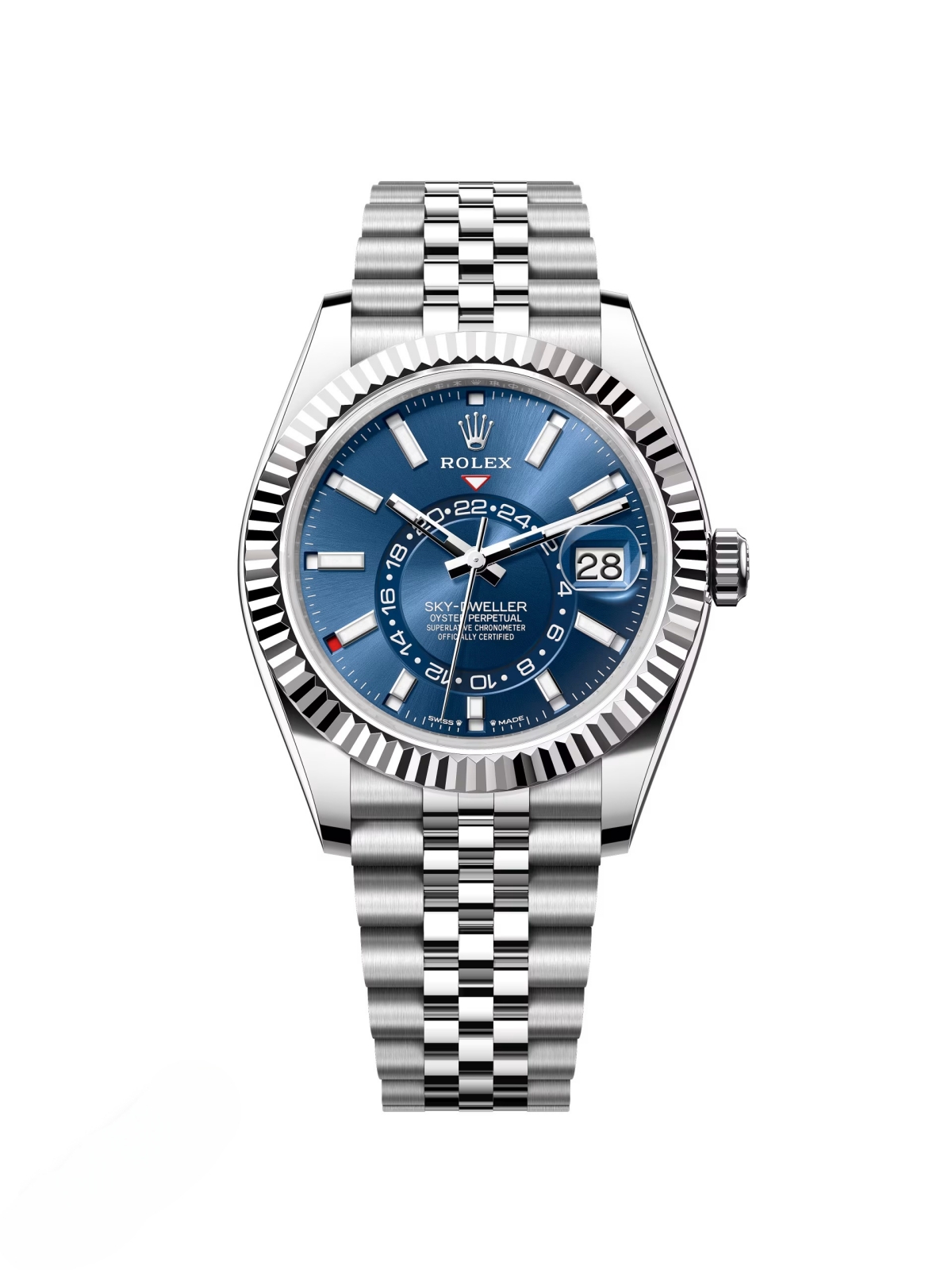 【Free Shipping】【Super Clone】RLX  Sky-Dweller 42mm 336934-0005/0006 Stainless Steel Blue Dial Jubilee