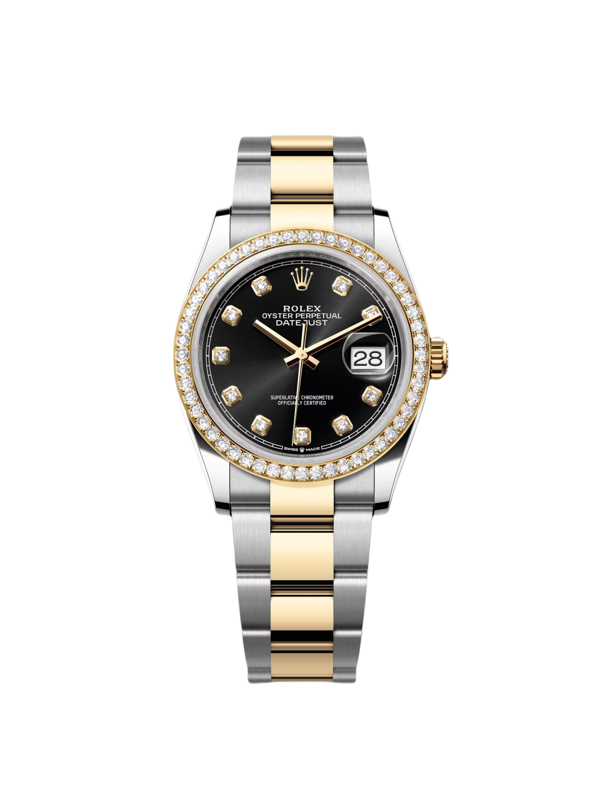 【Free Shipping】【Super Clone】RLX  Datejust 36mm 126283 Bright Black Dial Oyster Bracelet Watch