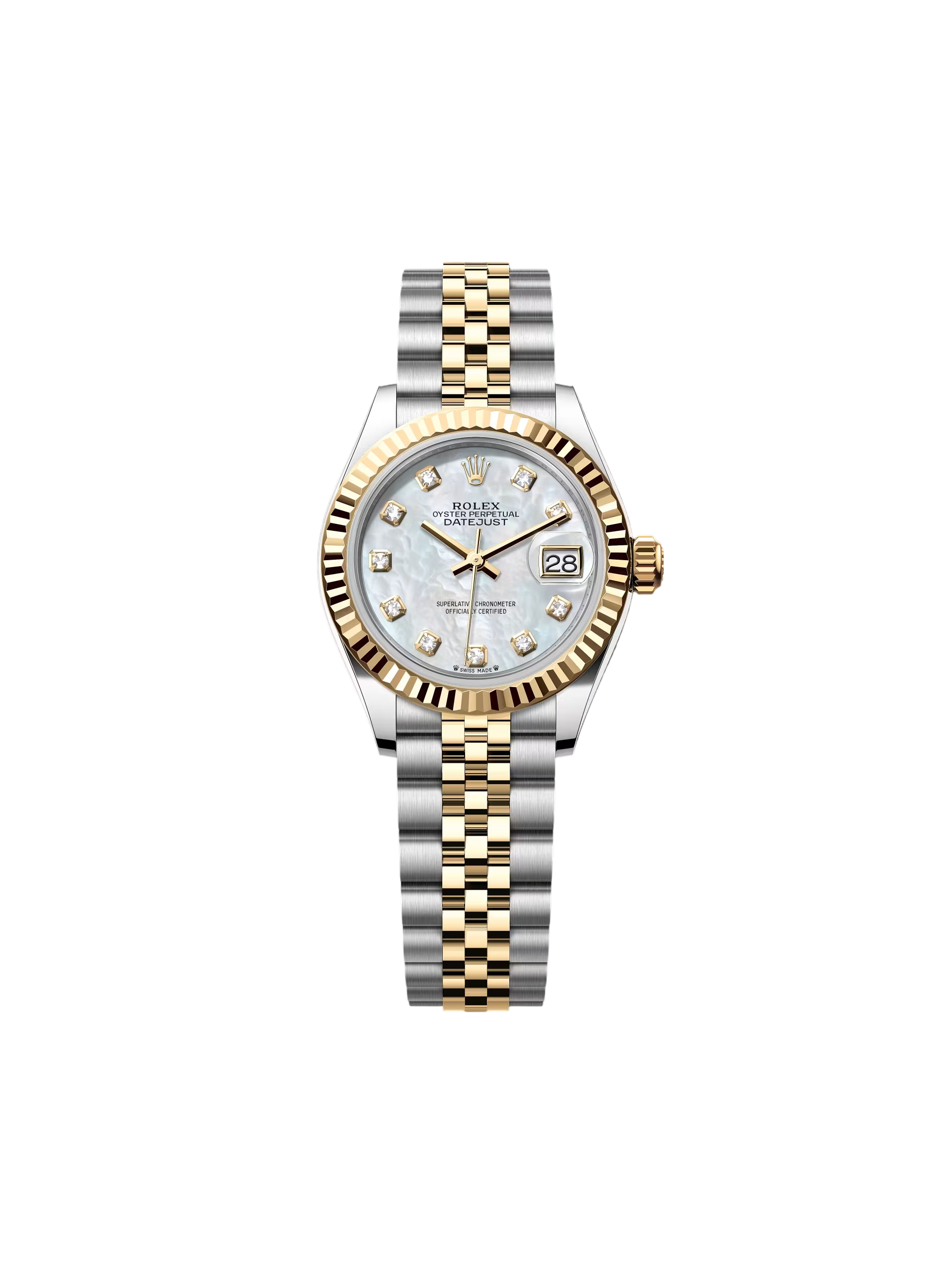 【Free Shipping】【Super Clone】RLX Lady-Datejust 28mm 279173 Mother of Pearl Diamond Dial Oyster Bracelet