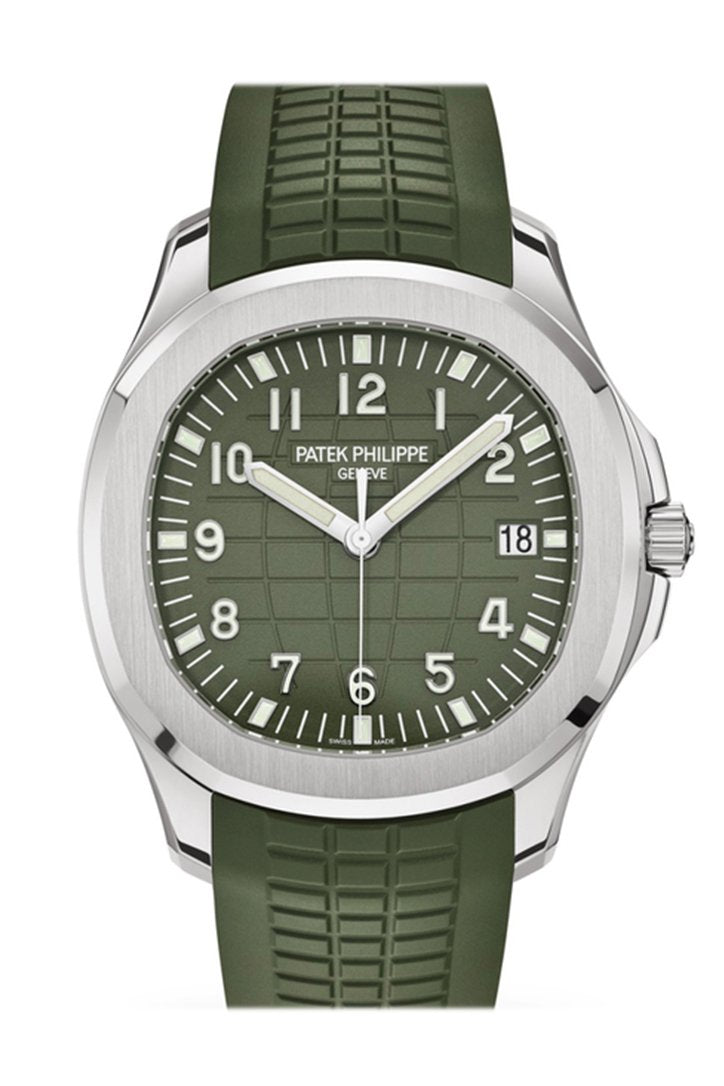 【Free Shipping】【Super Clone】Patek Philippe Aquanaut Khaki Green Dial Watch 5168G-010