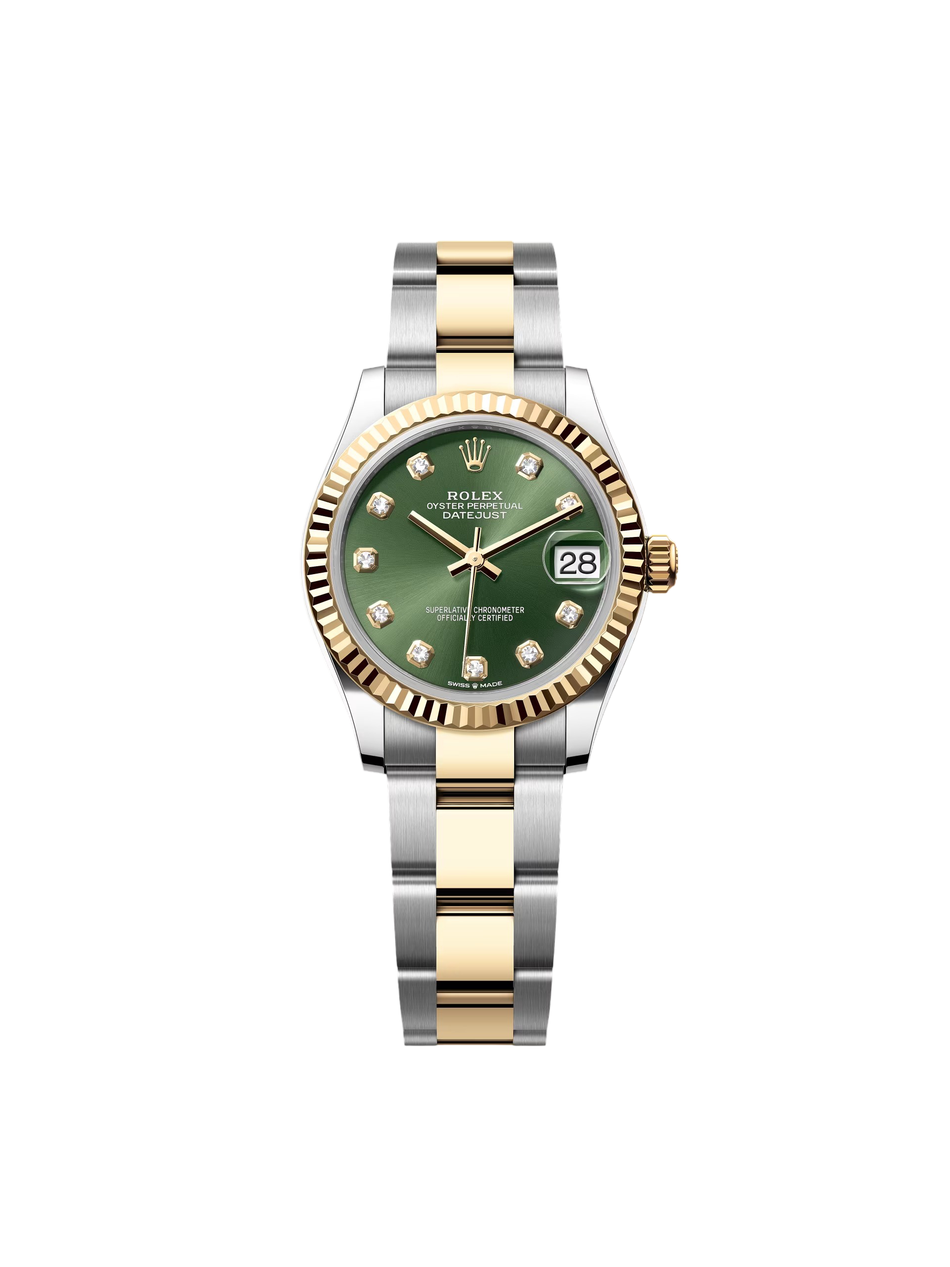 【Free Shipping】【Super Clone】RLX Datejust m278273-0029/0030 31mm Olive Green Dial Stainless Steel and Yellow Gold Oyster Watch