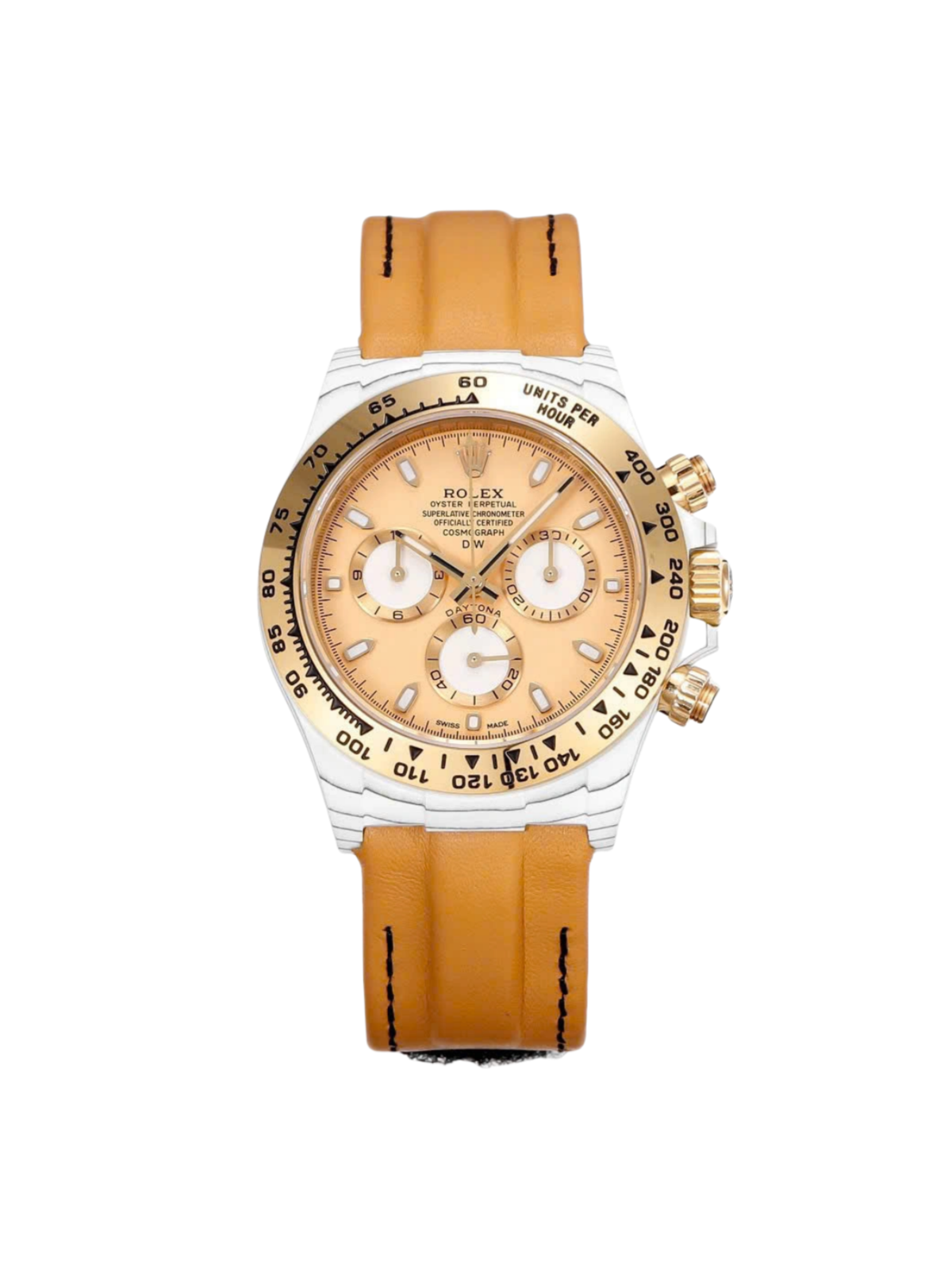【Free Shipping】Rolex Cosmograph Daytona DIW Golden Essence 40mm Replica 1:1 – Top Quality Version