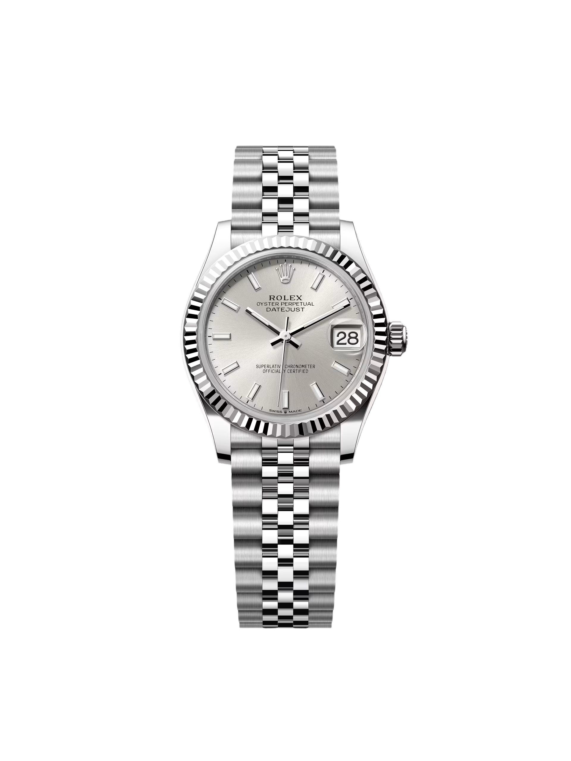【Free Shipping】【Super Clone】RLX Datejust m278274-0011/0012 Silver Dial 31mm Fluted Bezel Oyster Bracelet