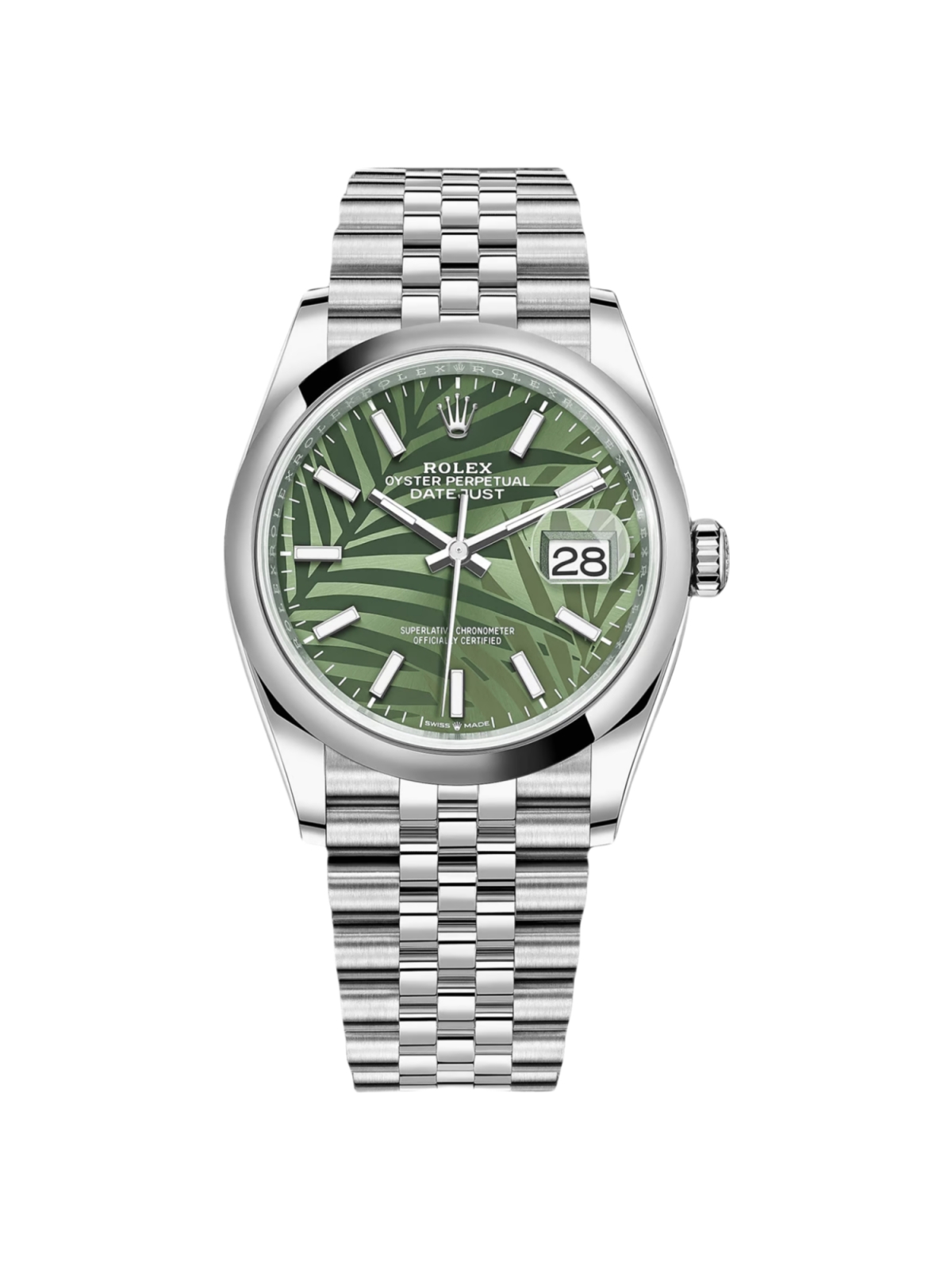 【Free Shipping】【Super Clone】RLX  Datejust 36mm 126200 Green Dial Watch