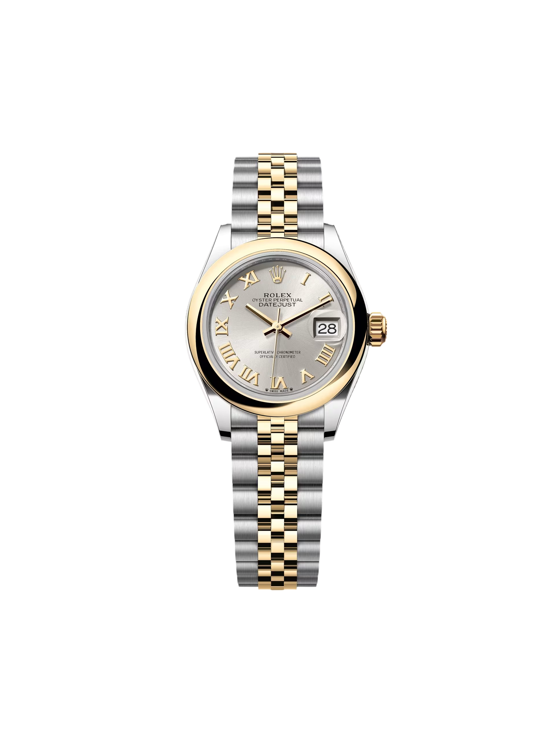 【Free Shipping】【Super Clone】RLX Lady-Datejust 28mm  279163 Silver Roman Dial Oyster Bracelet