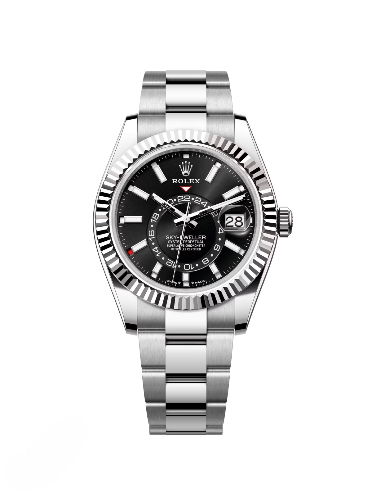 【Free Shipping】【Super Clone】RLX  Sky-Dweller 42mm 336934-0007/0008 Stainless Steel Black Dial Oyster