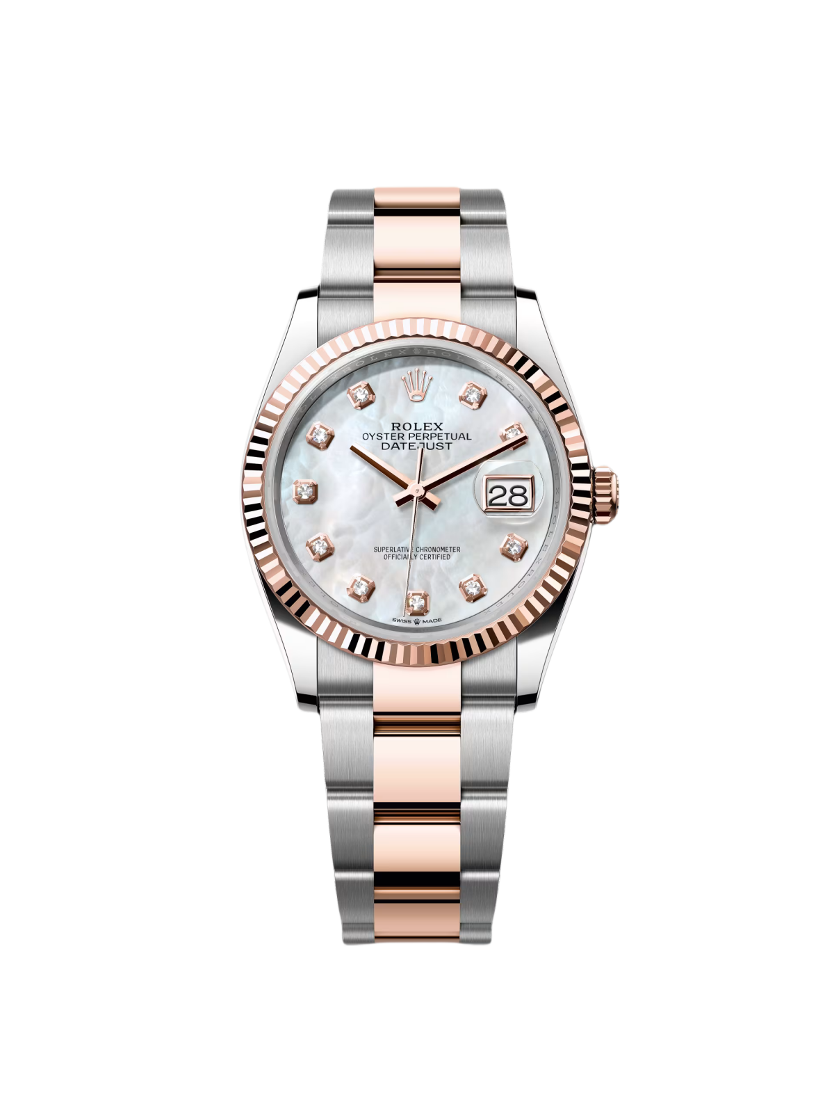 【Free Shipping】【Super Clone】RLX  Datejust 36mm 126231 Mother-of-Pearl Dial Jubilee Bracelet