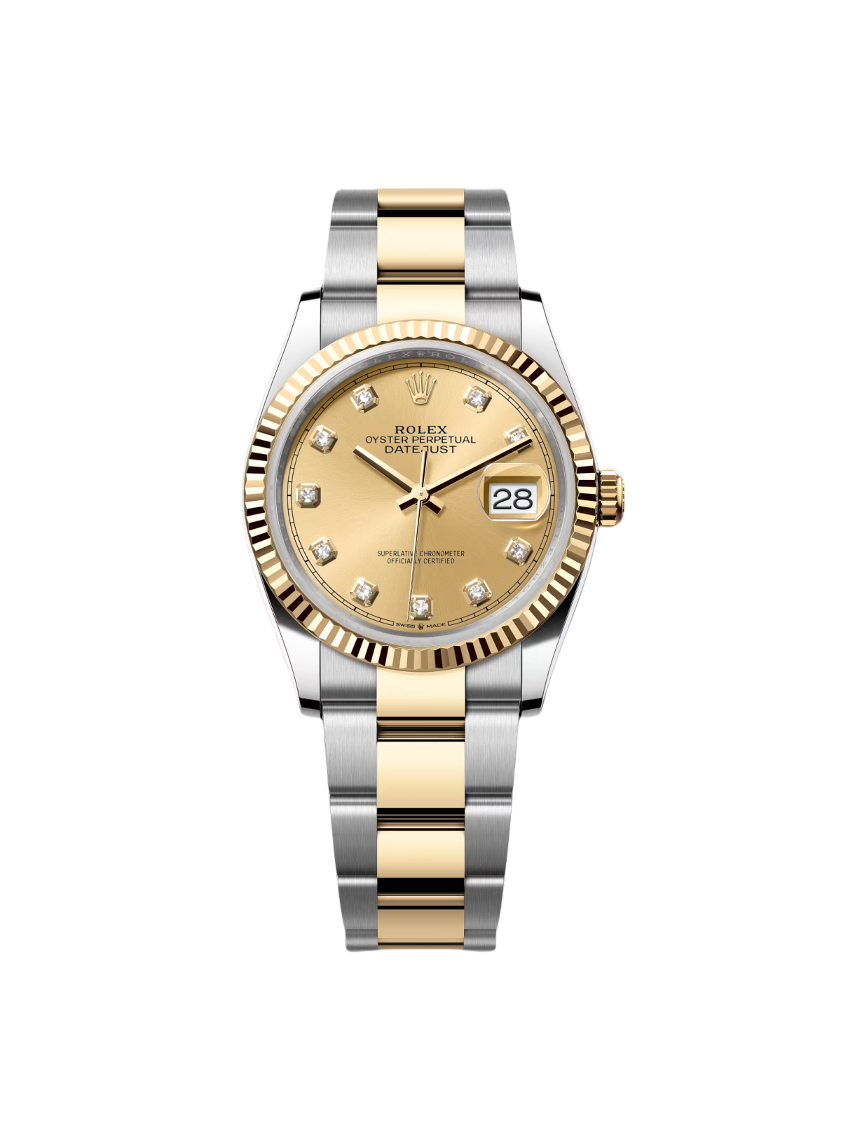 【Free Shipping】【Super Clone】RLX  Datejust 36mm 126233 Champagne Dial Jubilee Bracelet Watch