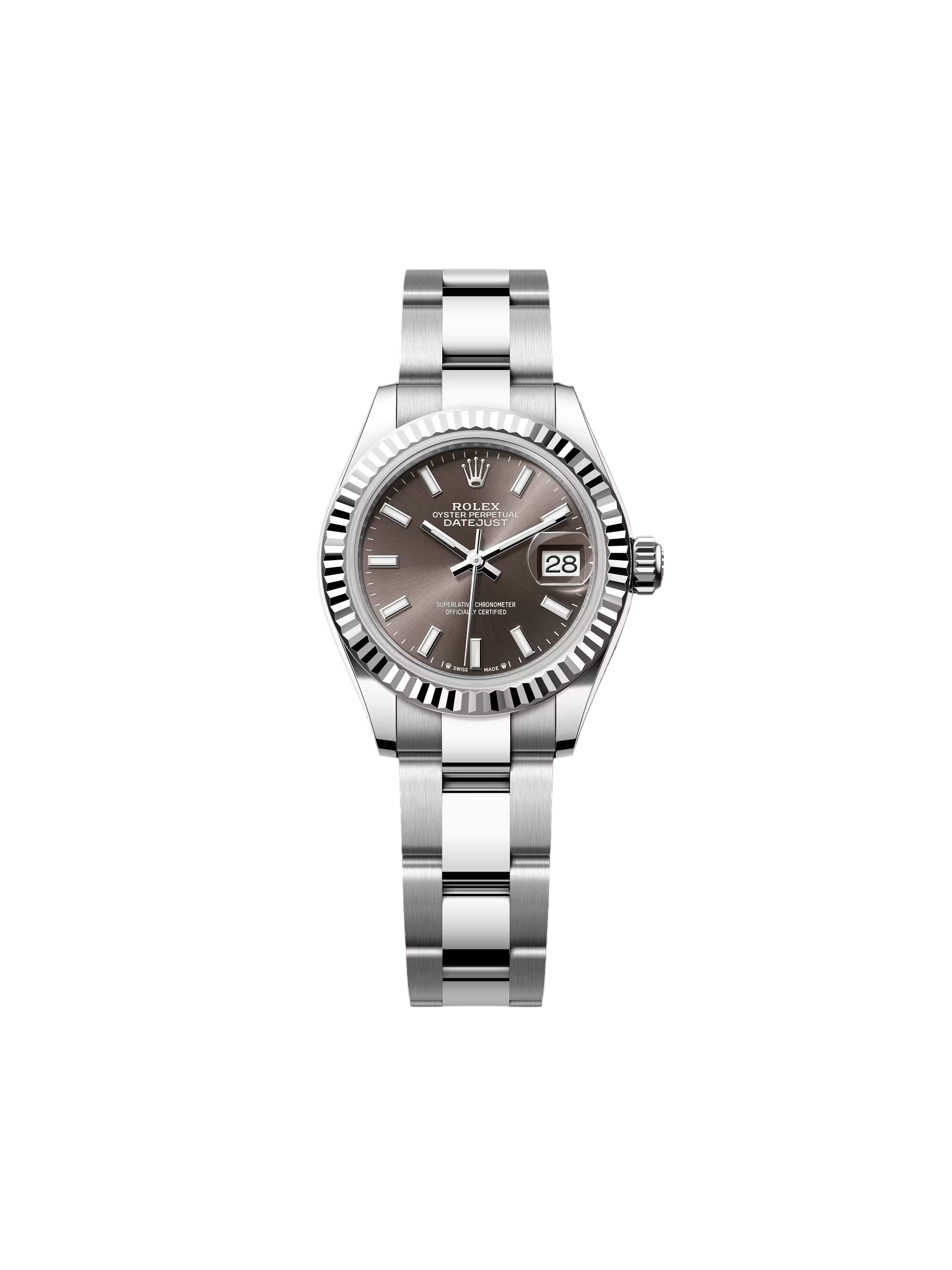 【Free Shipping】【Super Clone】RLX Lady-Datejust 28mm 279174 Dark Grey Dial Oyster Bracelet