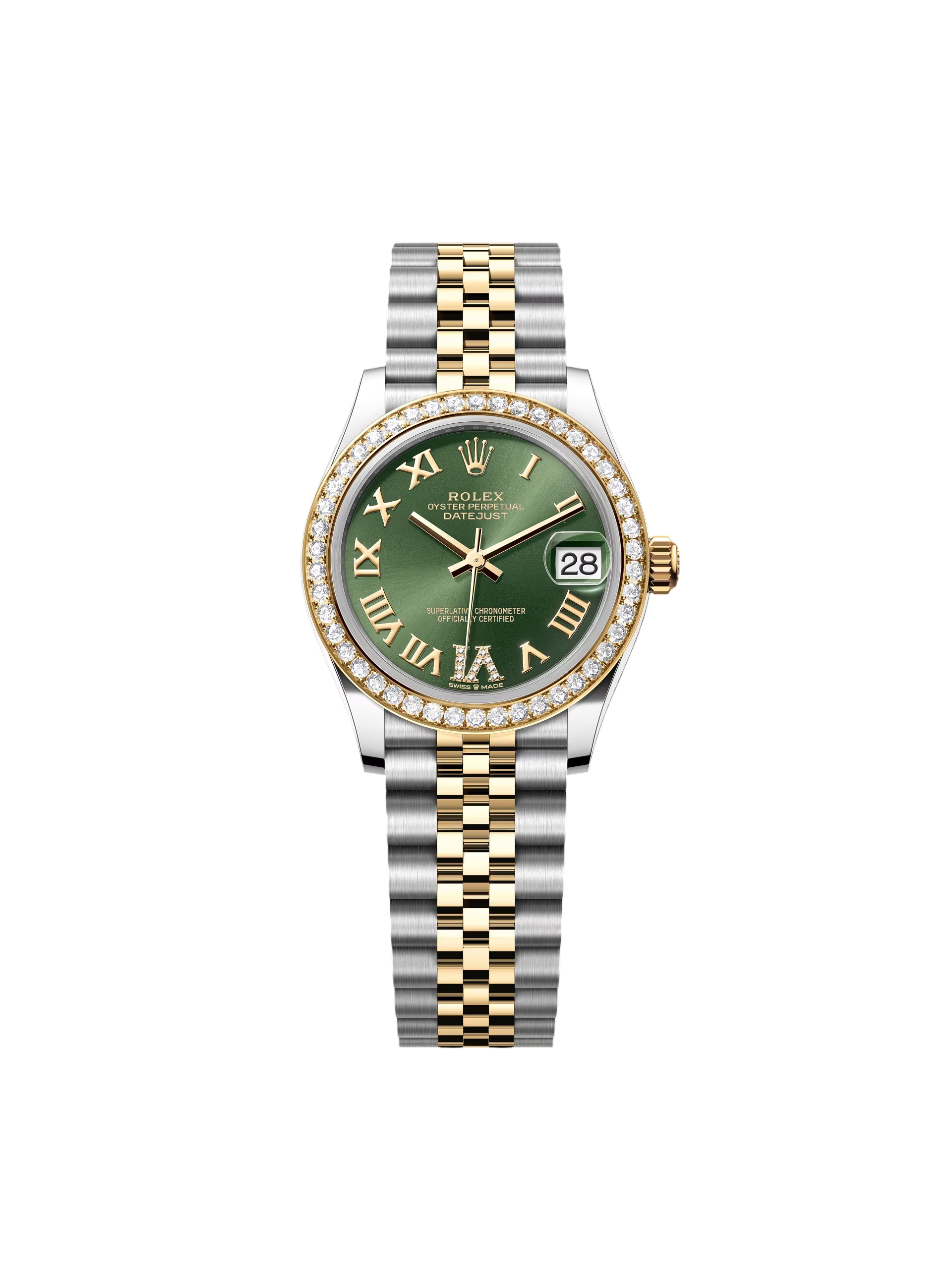 【Free Shipping】【Super Clone】RLX Datejust m278383RBR-0015/0016 31mm Olive Green Dial Oyster Bracelet