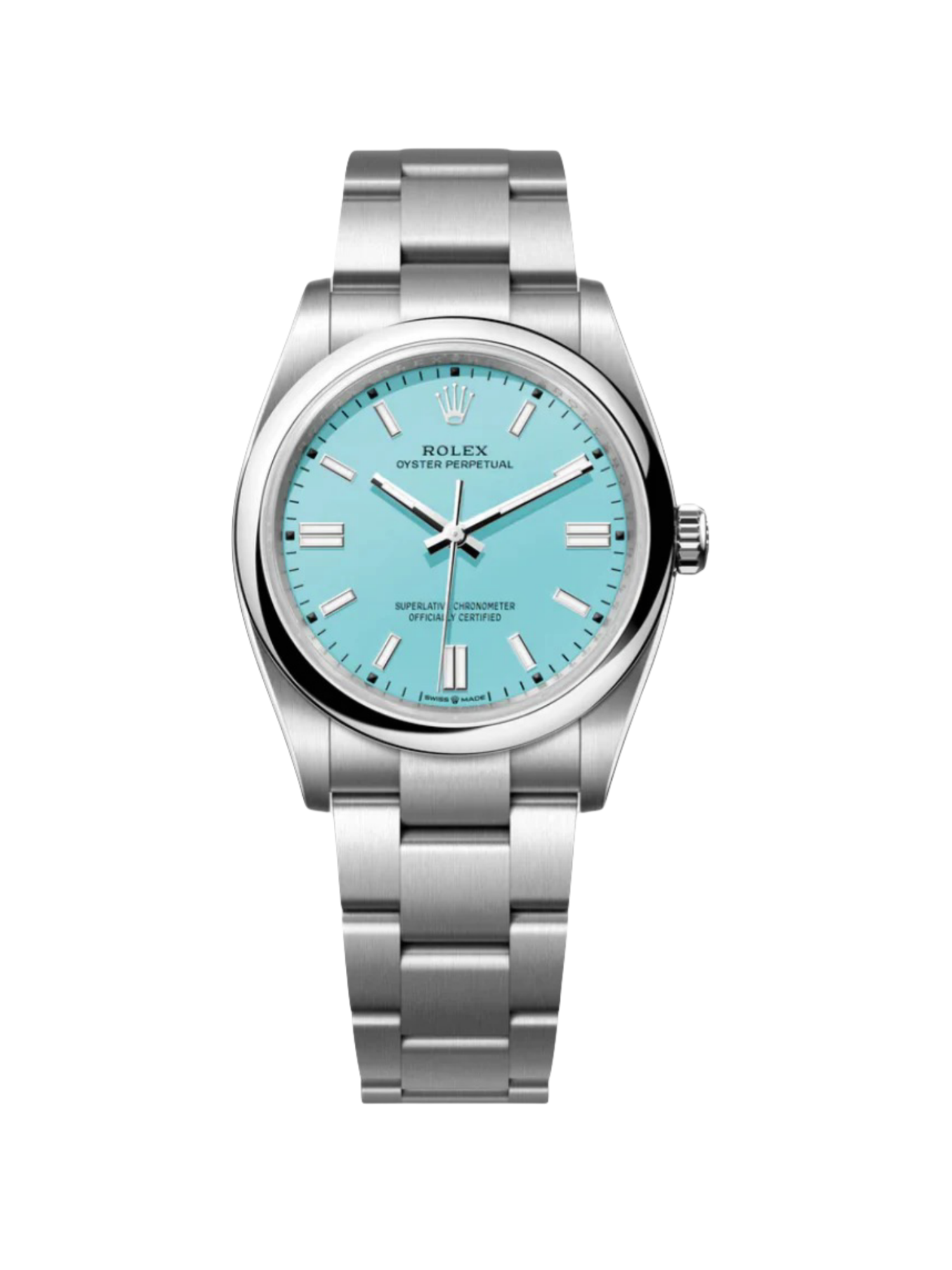【Free Shipping】【Super Clone】RLX 124300 Oyster Perpetual 41mm Oyster Perpetual Turquoise Index Dial