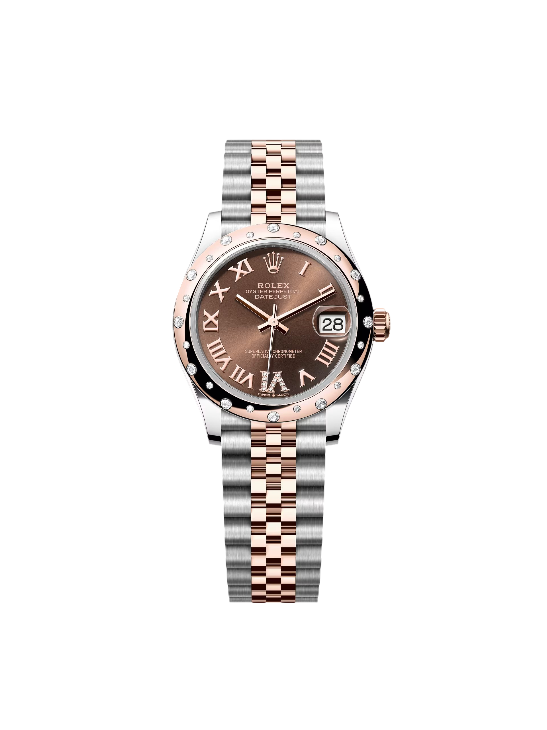 【Free Shipping】【Super Clone】RLX Datejust m278341-0003/0004 Chocolate Dial 31mm Oyster Bracelet
