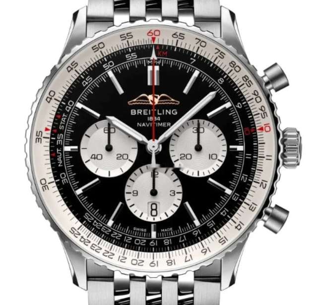 【Free Shipping】【Super Clone】Breitling AB0137211B1A1 Navitimer B01 Black Dial