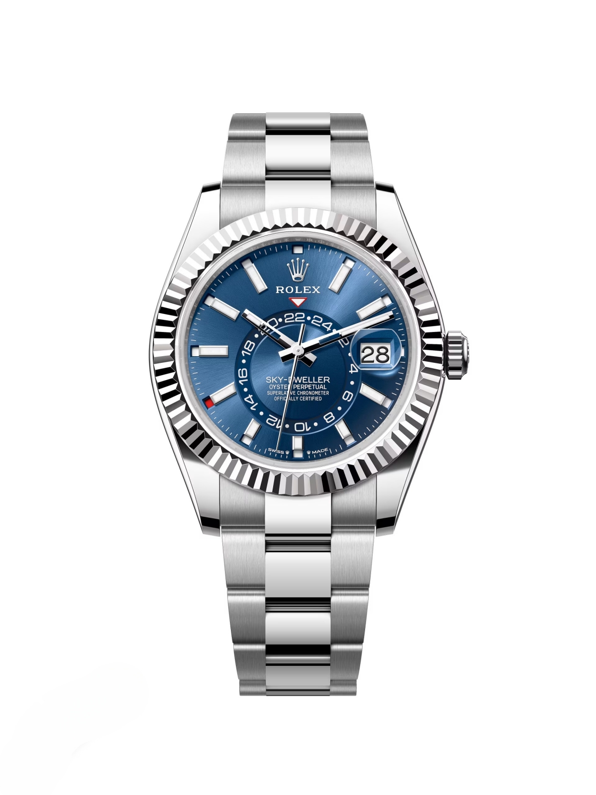 【Free Shipping】【Super Clone】RLX  Sky-Dweller 42mm 336934-0005/0006 Stainless Steel Blue Dial Jubilee