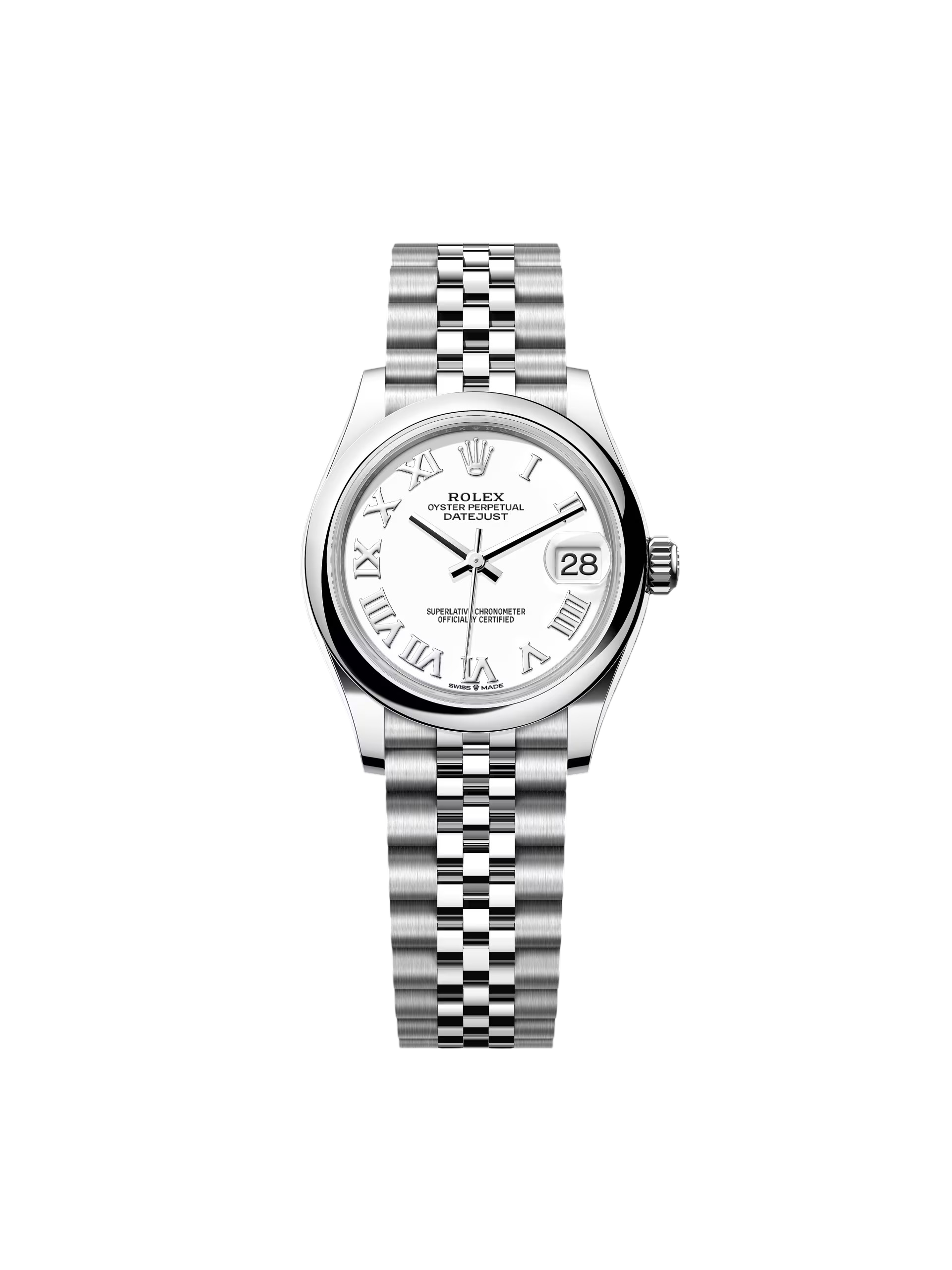 【Free Shipping】【Super Clone】RLX Datejust m278240-0003/0004 31mm White Roman Domed Bezel Oyster Oystersteel