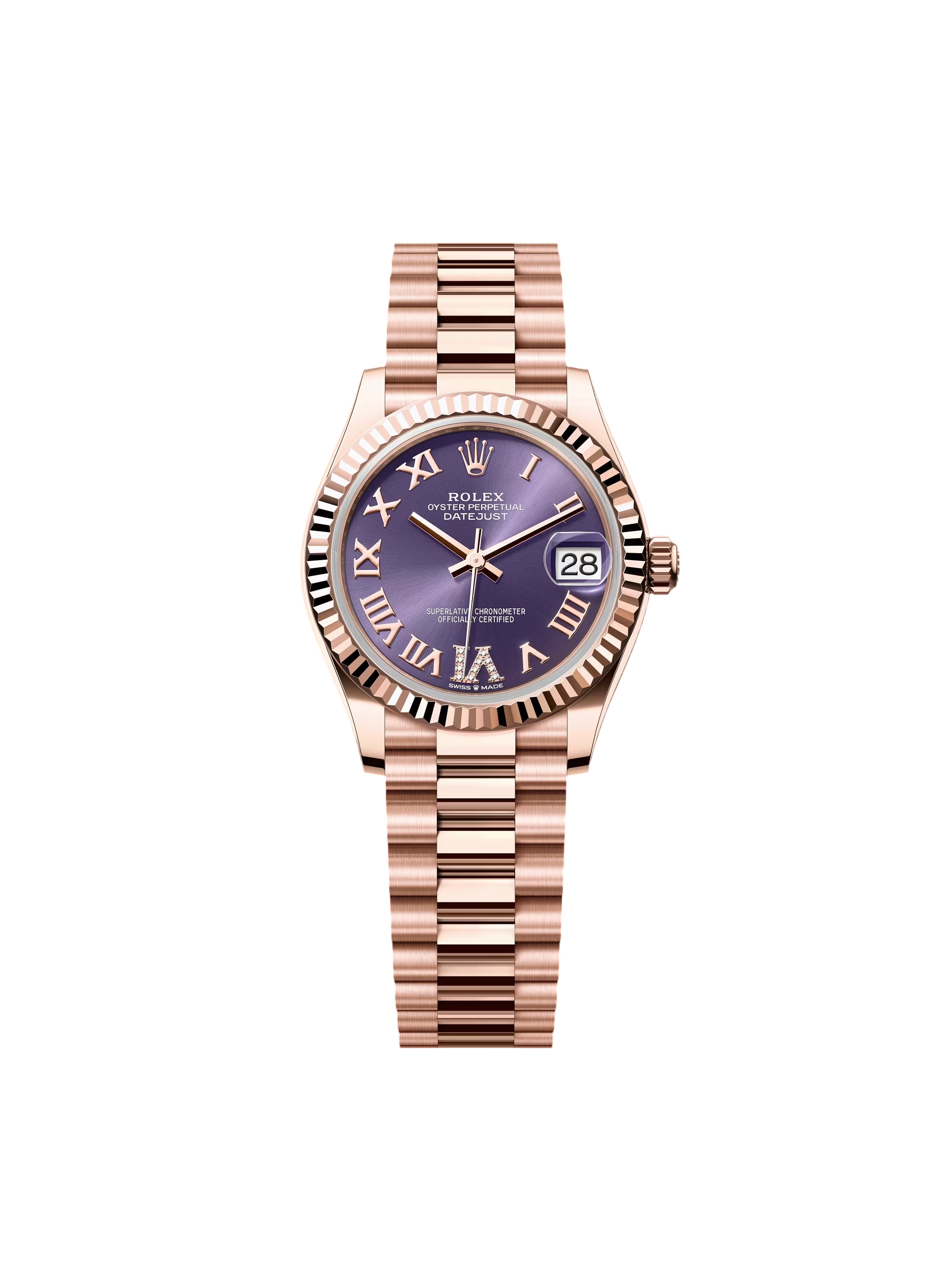 【Free Shipping】【Super Clone】RLX Datejust m278275-0029 Aubergine Dial 31mm