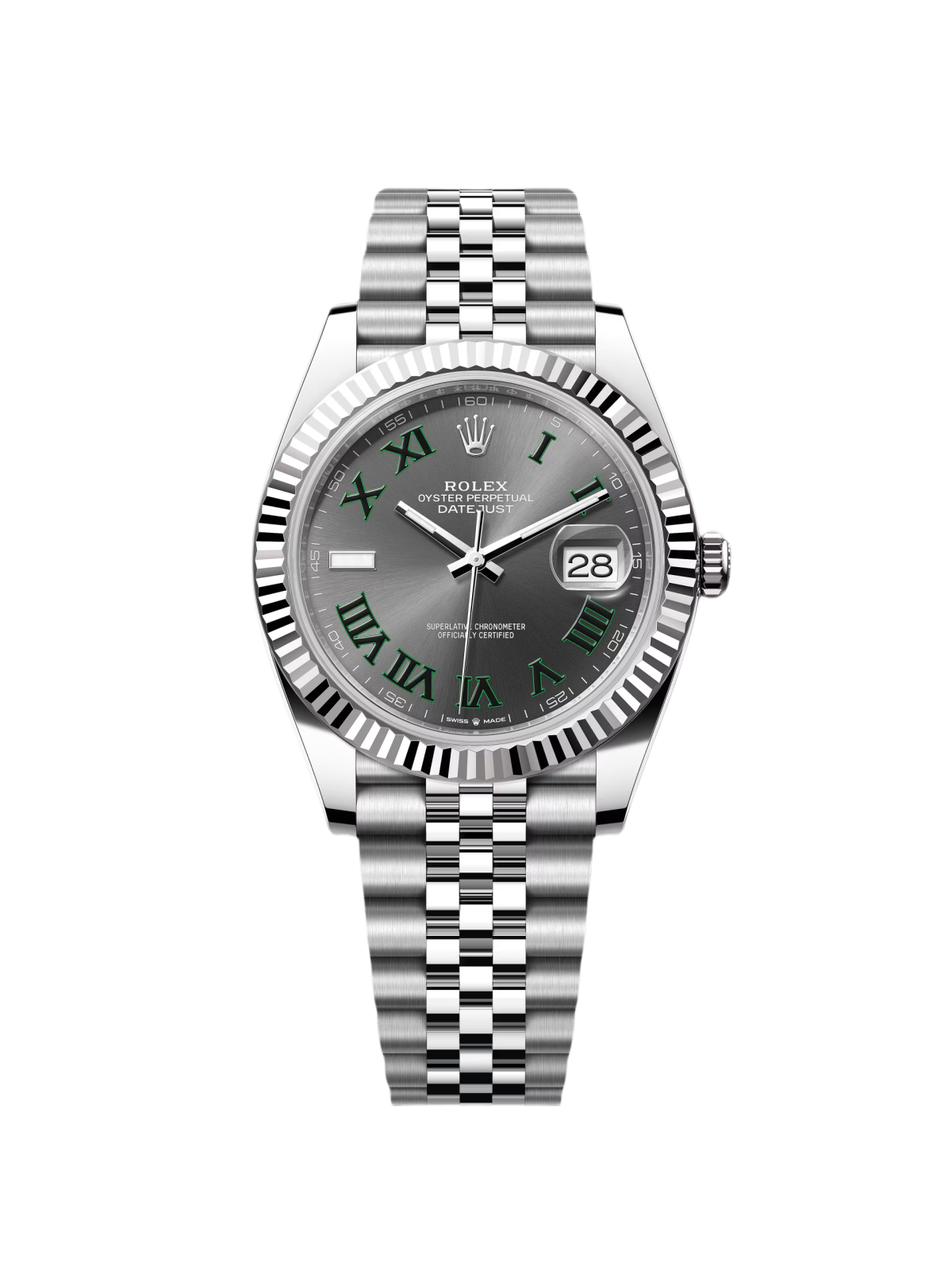 【Free Shipping】【Super Clone】RLX  Datejust 41mm 126334 Slate Roman Jubilee Stainless Steel Mens Watch
