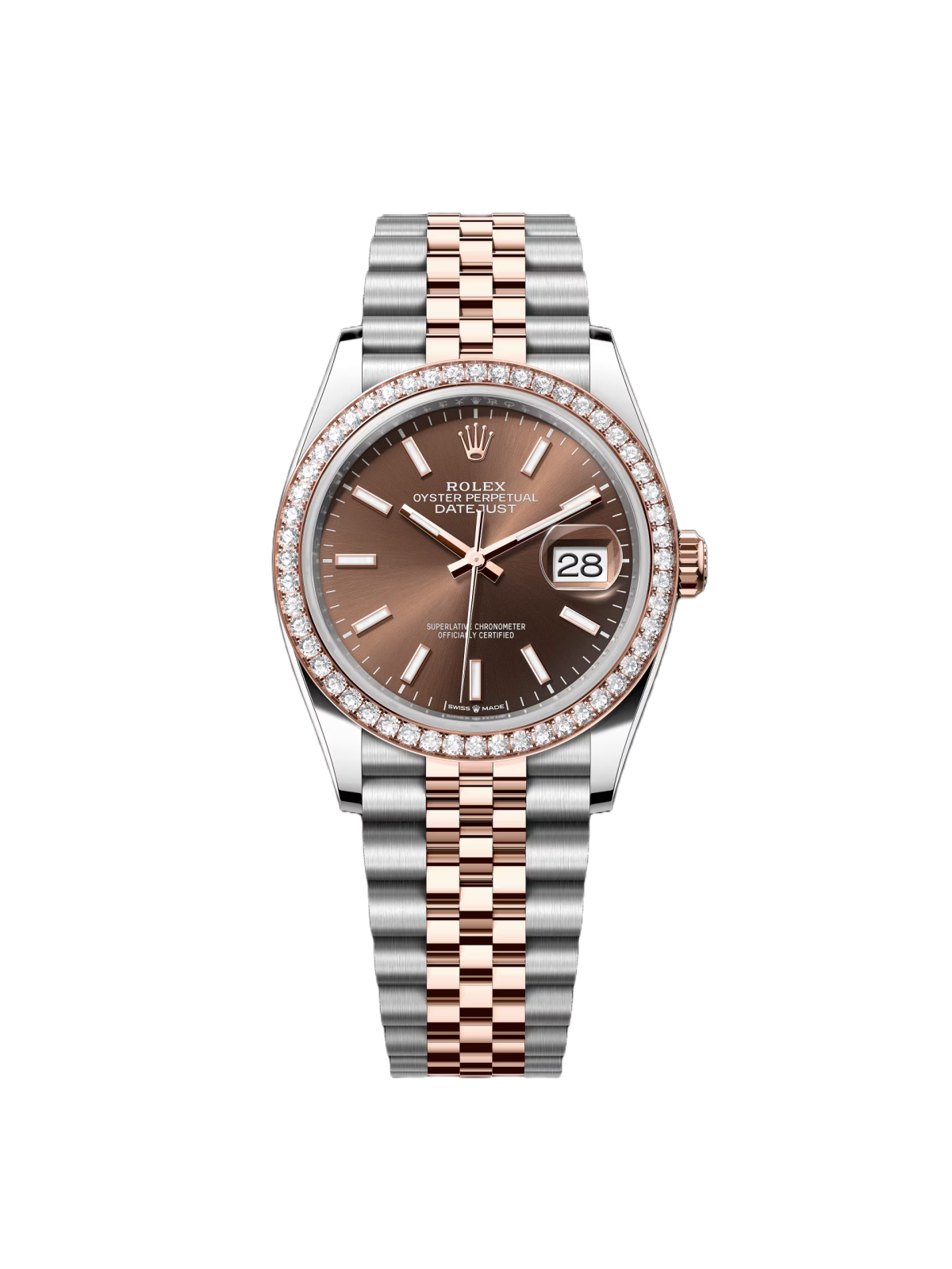 【Free Shipping】【Super Clone】RLX  Datejust 36mm 126281 Chocolate Dial Oyster Bracelet