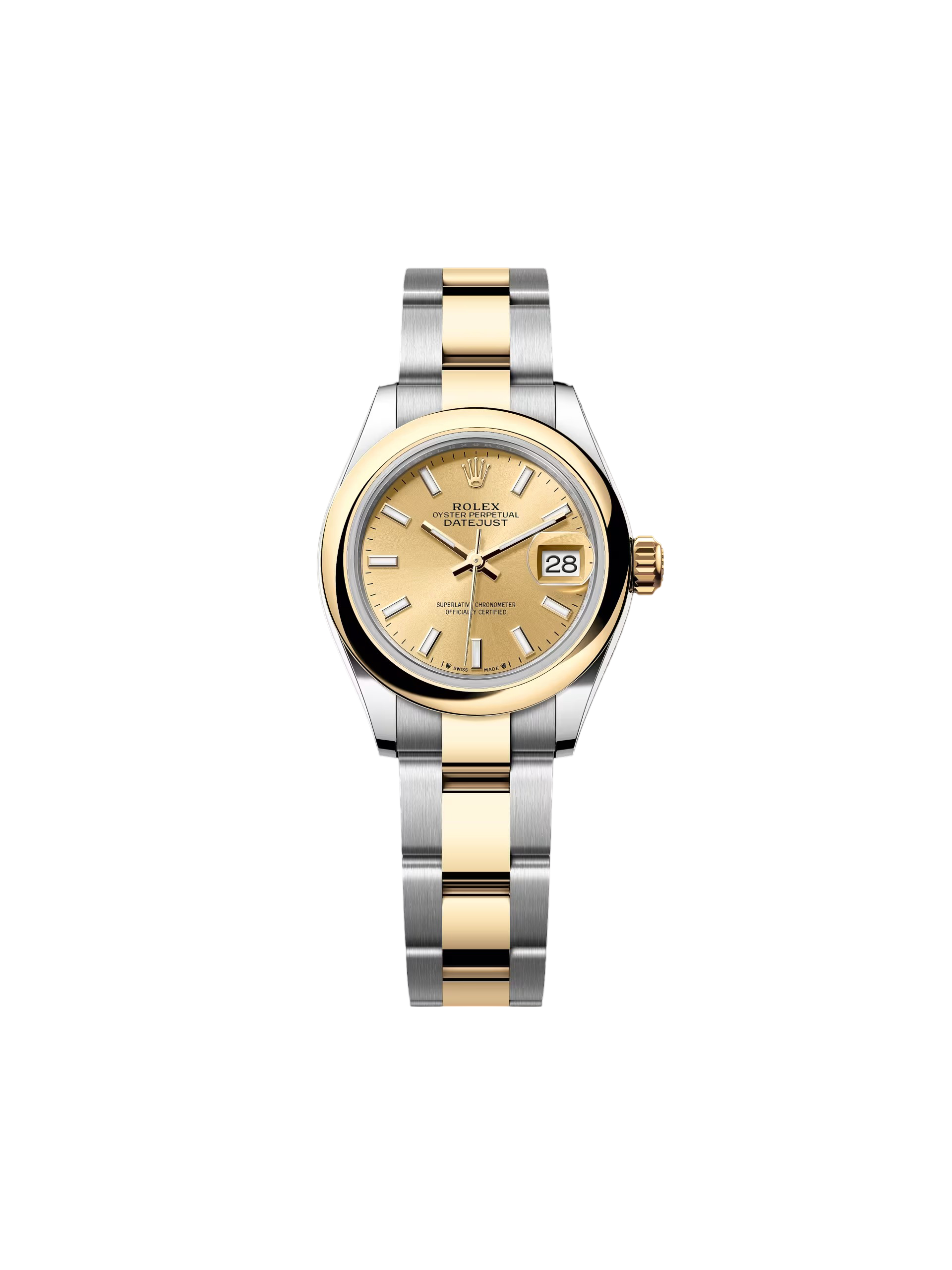 【Free Shipping】【Super Clone】RLX Lady-Datejust 28mm  279163 Champagne Dial Oyster Bracelet
