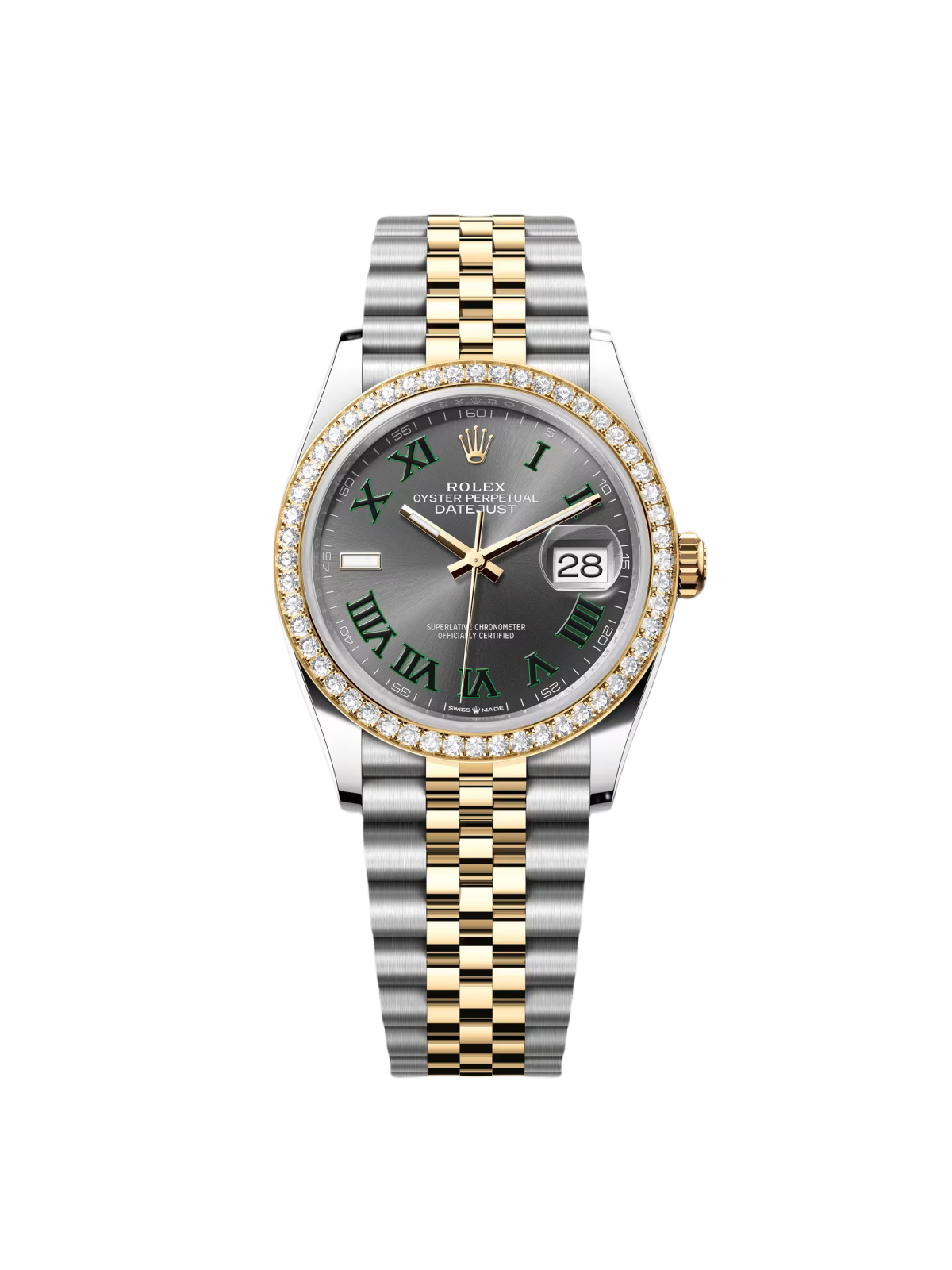 【Free Shipping】【Super Clone】RLX  Datejust 36mm 126283 Wimbledon Slate Dial Jubilee Bracelet Watch