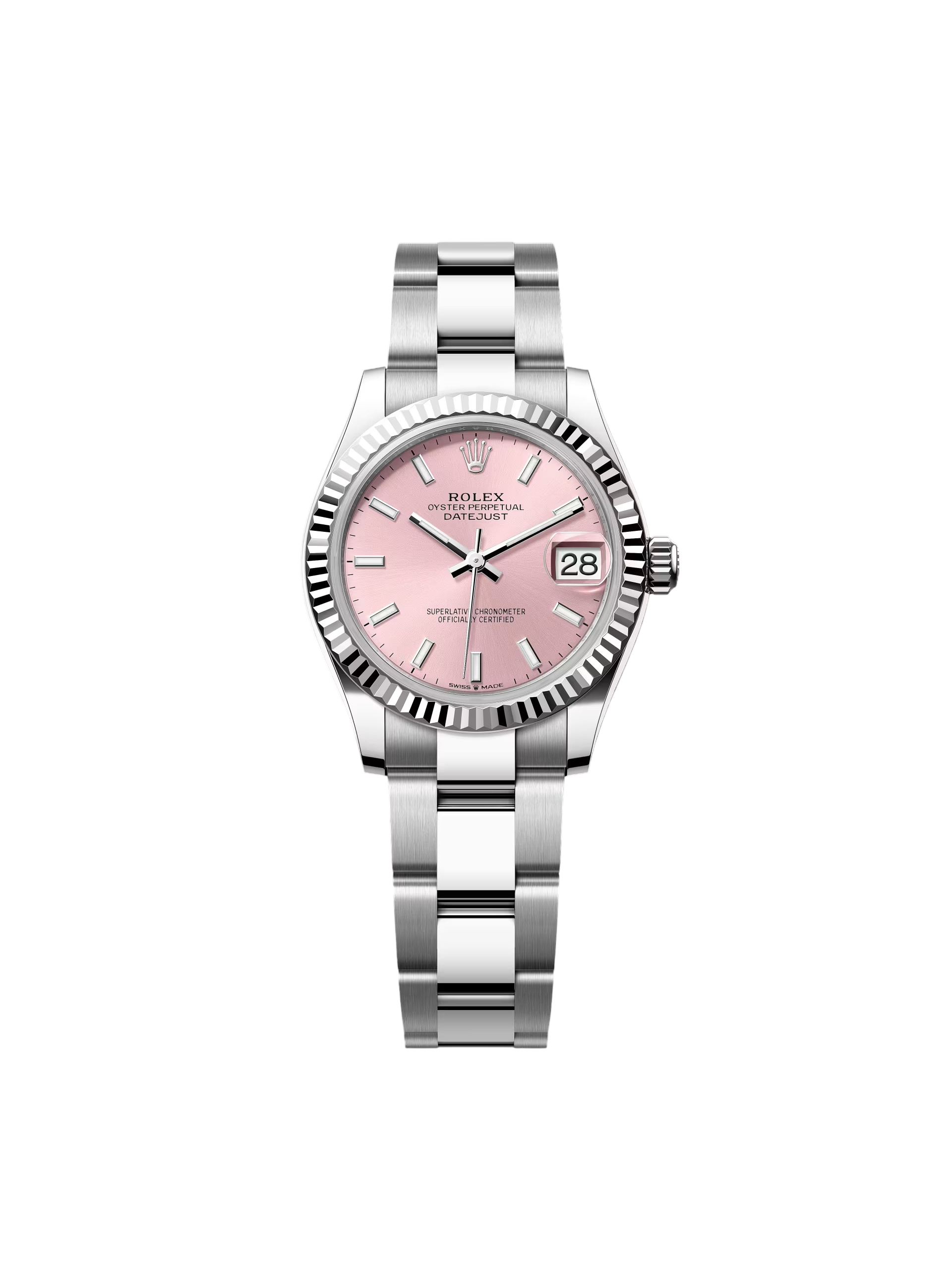 【Free Shipping】【Super Clone】RLX Datejust m278274-0013/0014 Pink Dial 31mm Fluted Bezel Oyster Bracelet