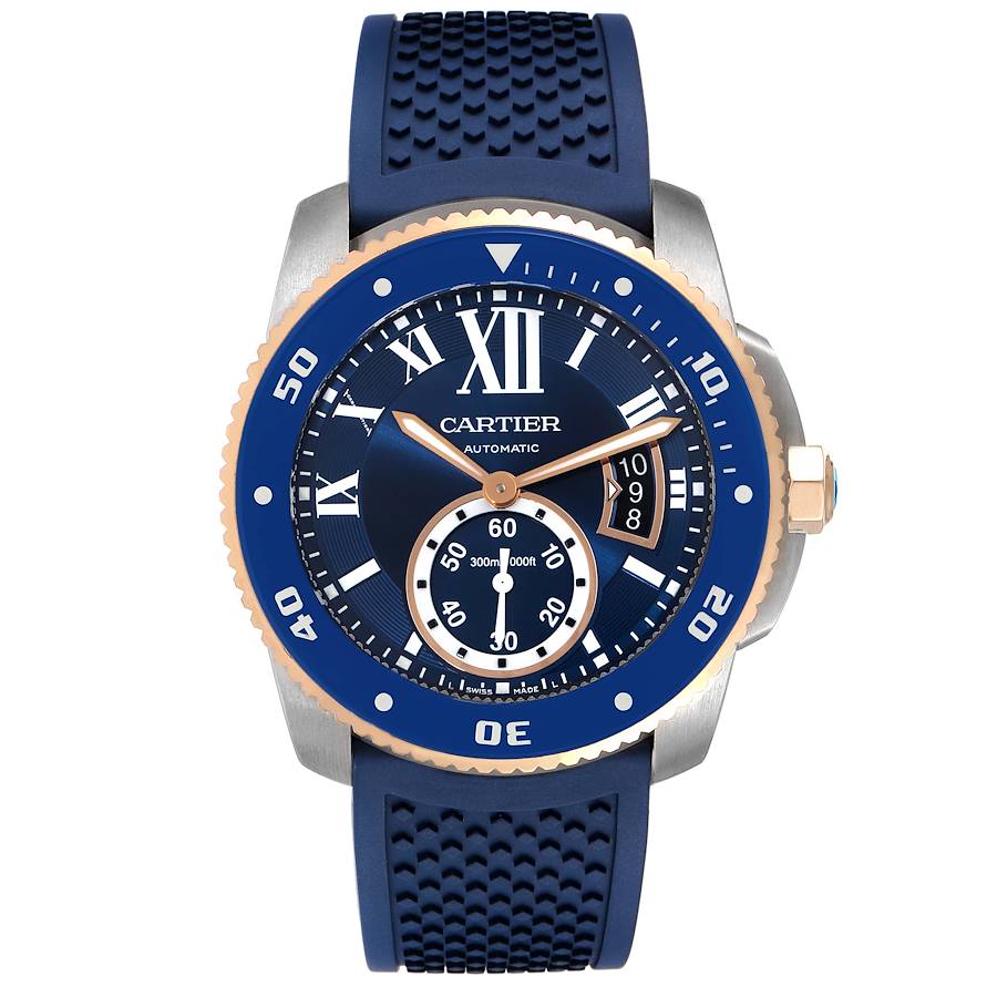 【Free Shipping】【Super Clone】CALIBRE ROSE GOLD MIX BLUE 42mm