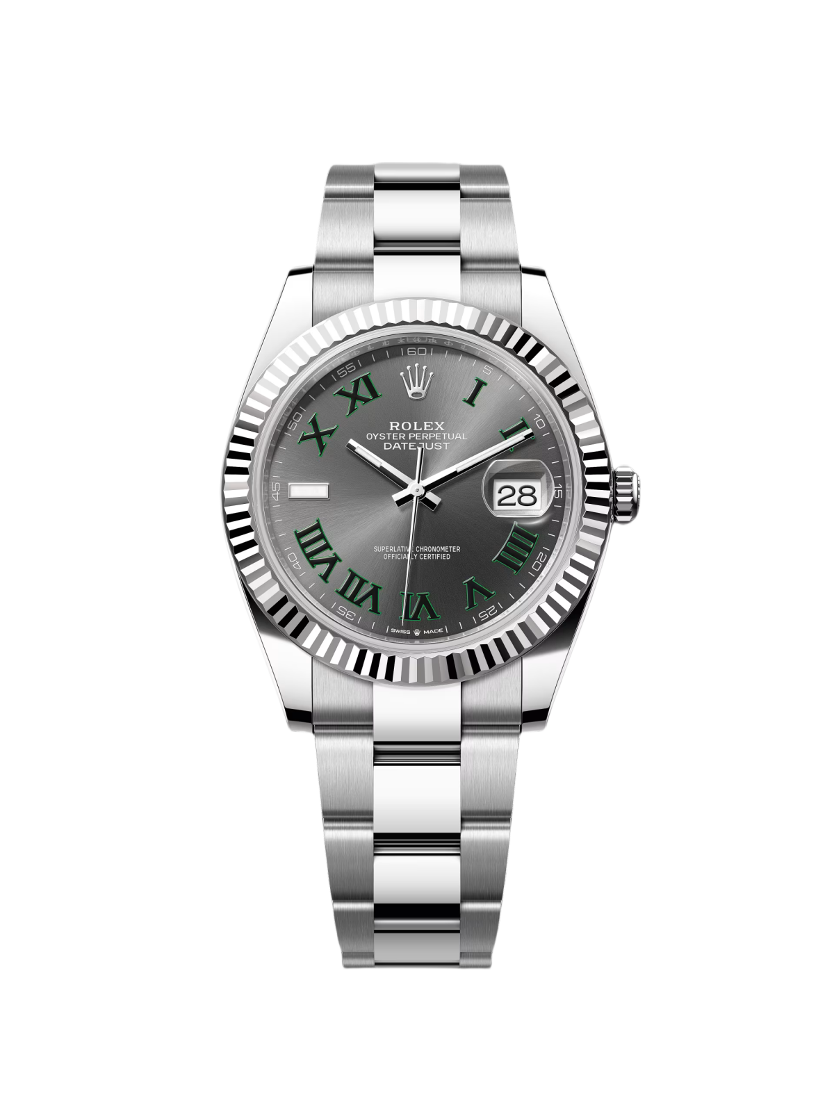 【Free Shipping】【Super Clone】RLX  Datejust 41mm 126334 Slate Roman Jubilee Stainless Steel Mens Watch