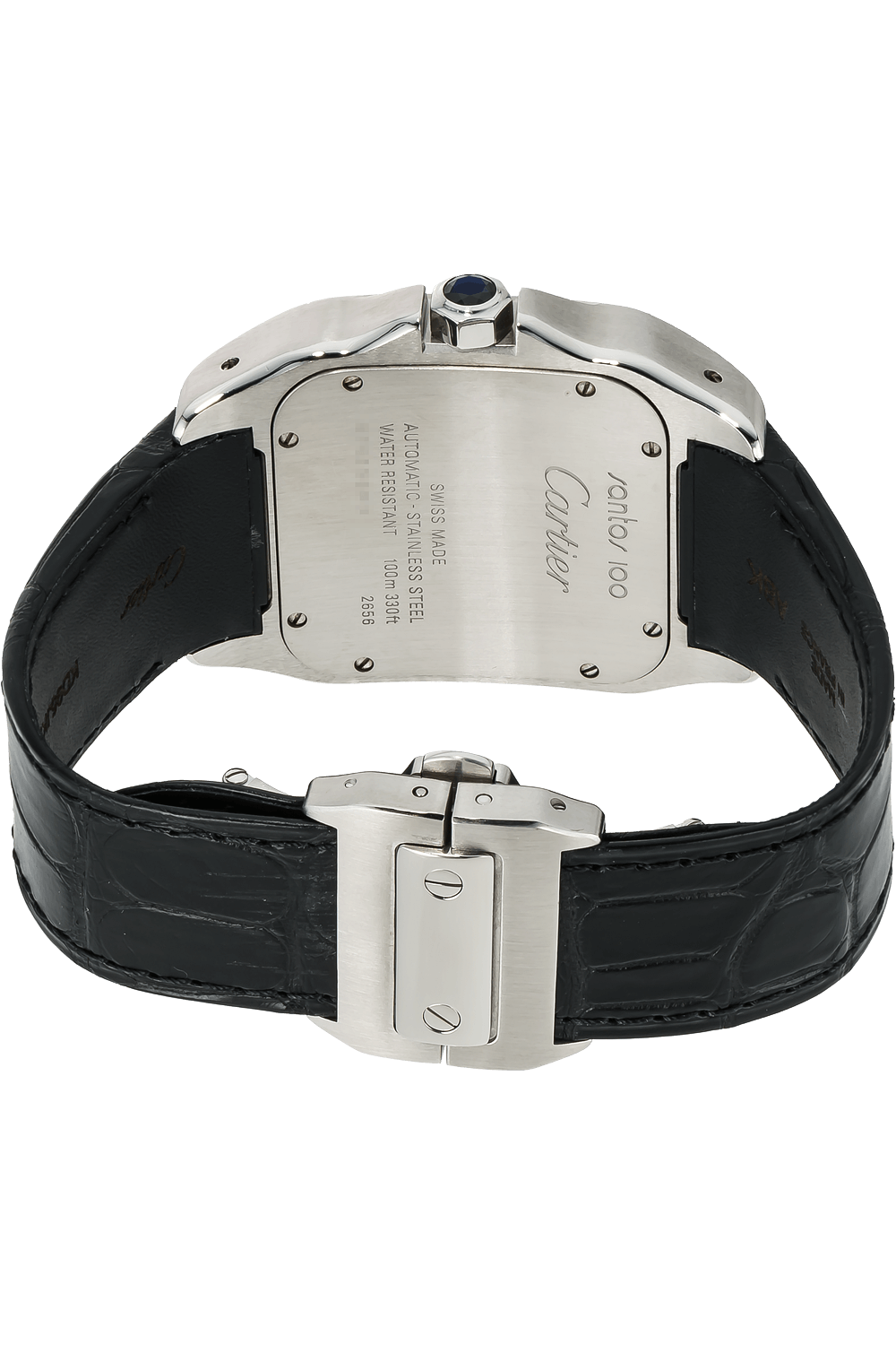 【Free Shipping】【Super Clone】SANTOS 100 Silver Gray 38mm