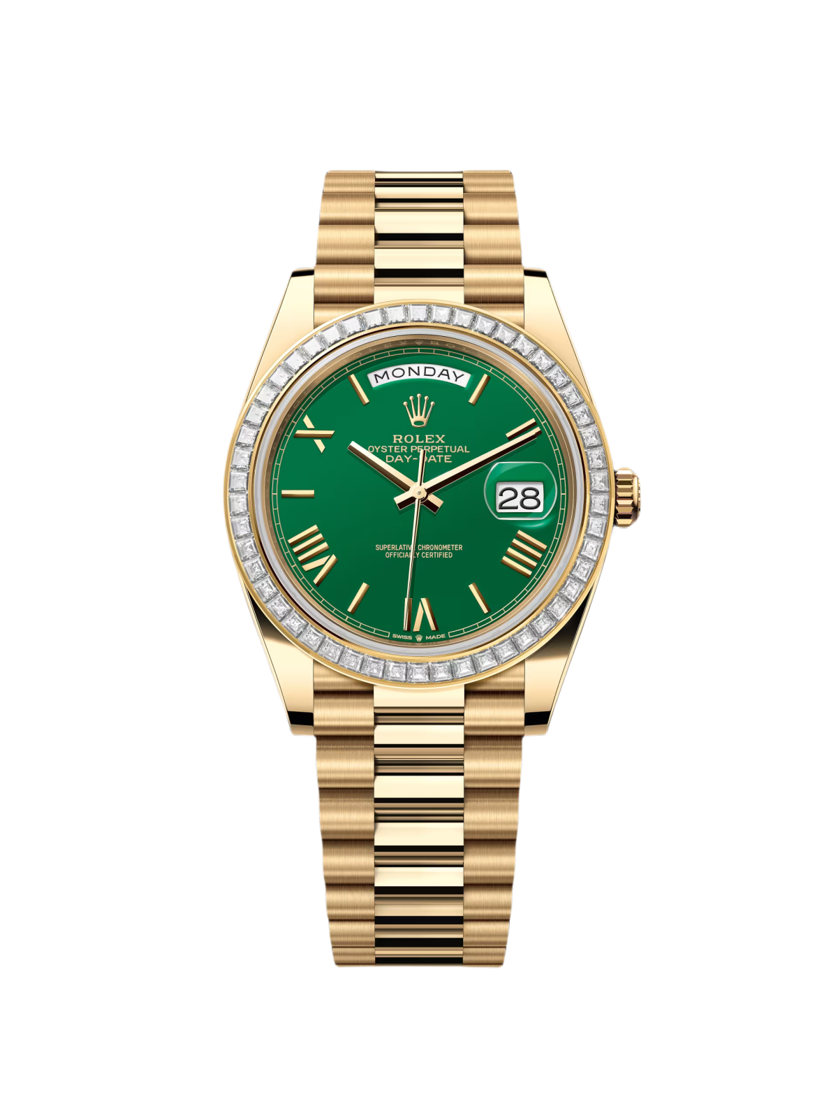 【Free Shipping】【Super Clone】RLX Day-Date 40mm 228398TBR-0039 Green Dial President Watch
