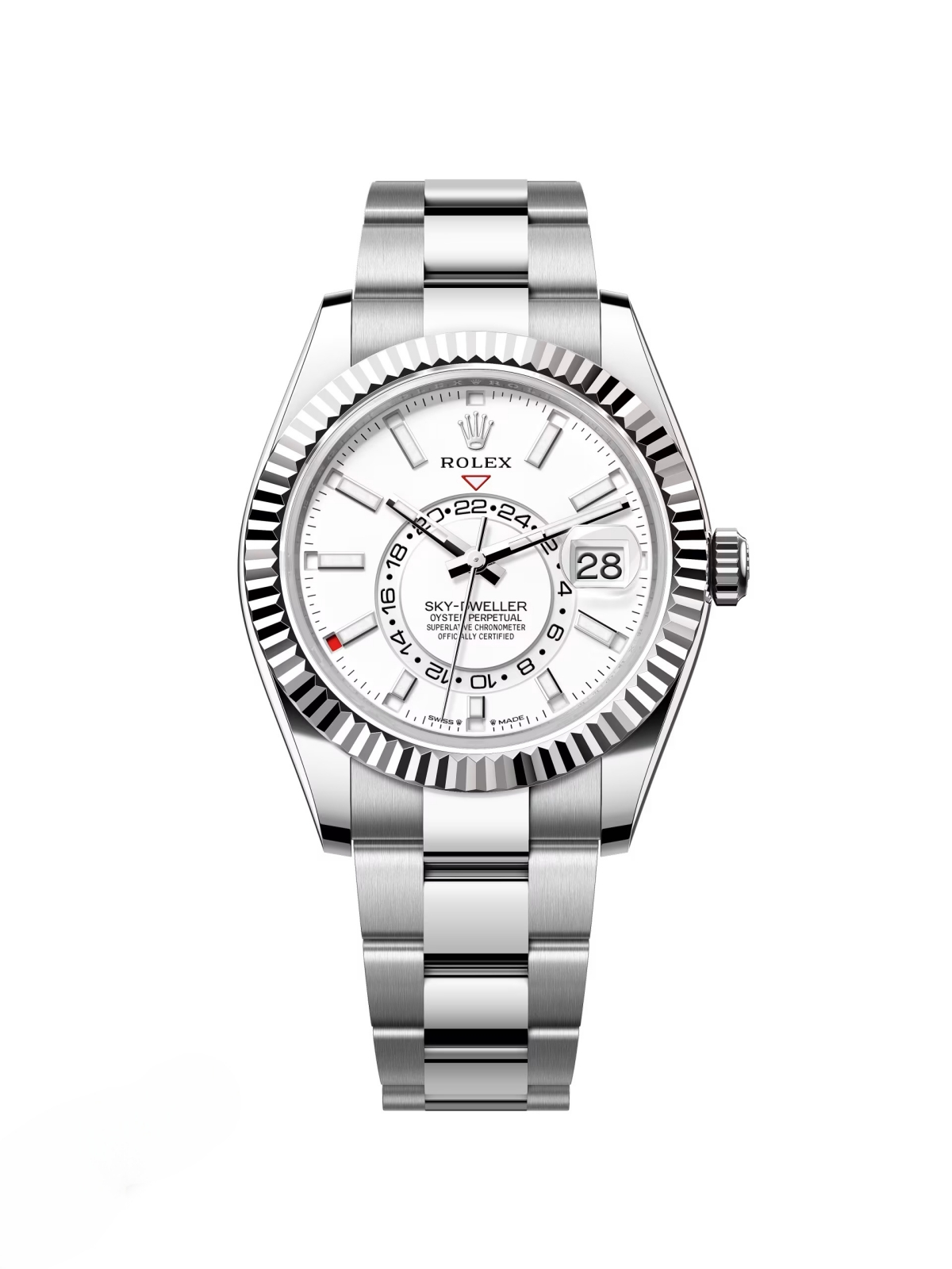 【Free Shipping】【Super Clone】RLX  Sky-Dweller 42mm 336934-0003/0004 Stainless Steel White Dial Oyster