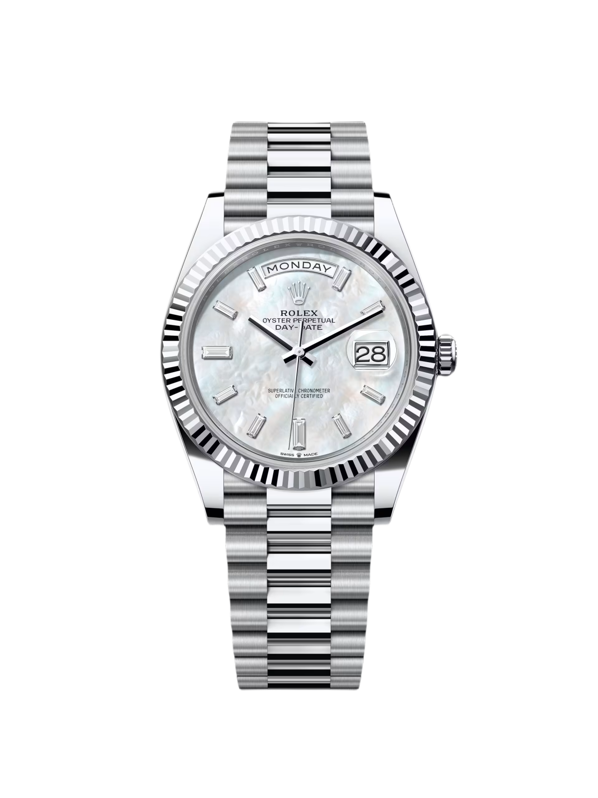 【Free Shipping】【Super Clone】RLX  Day-Date 228236-0026 Mother Of Pearl Diamonds Dial