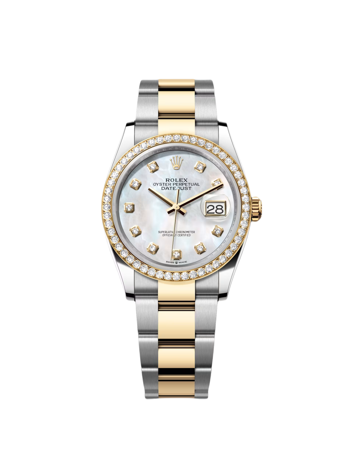 【Free Shipping】【Super Clone】RLX  Datejust 36mm 126283 White Mother-of-Pearl Dial Jubilee Bracelet Watch