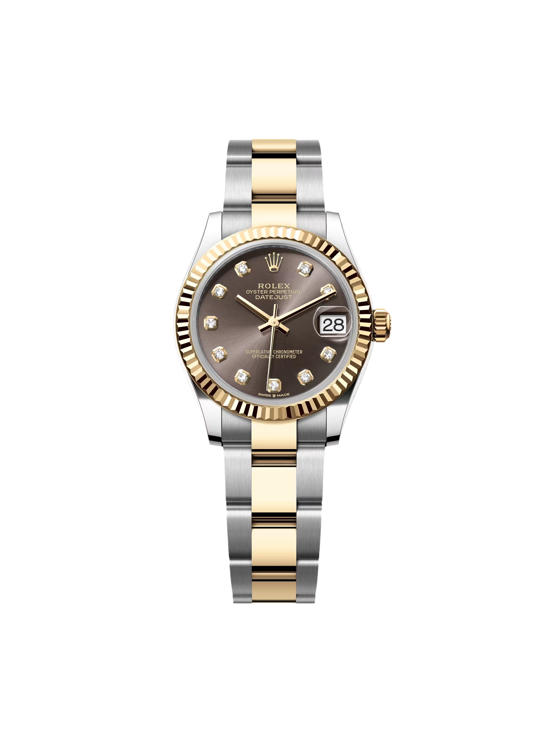 【Free Shipping】【Super Clone】RLX Datejust m278273-0021/0022 31mm Dark Grey Dial Stainless Steel and Yellow Gold Oyster Watch