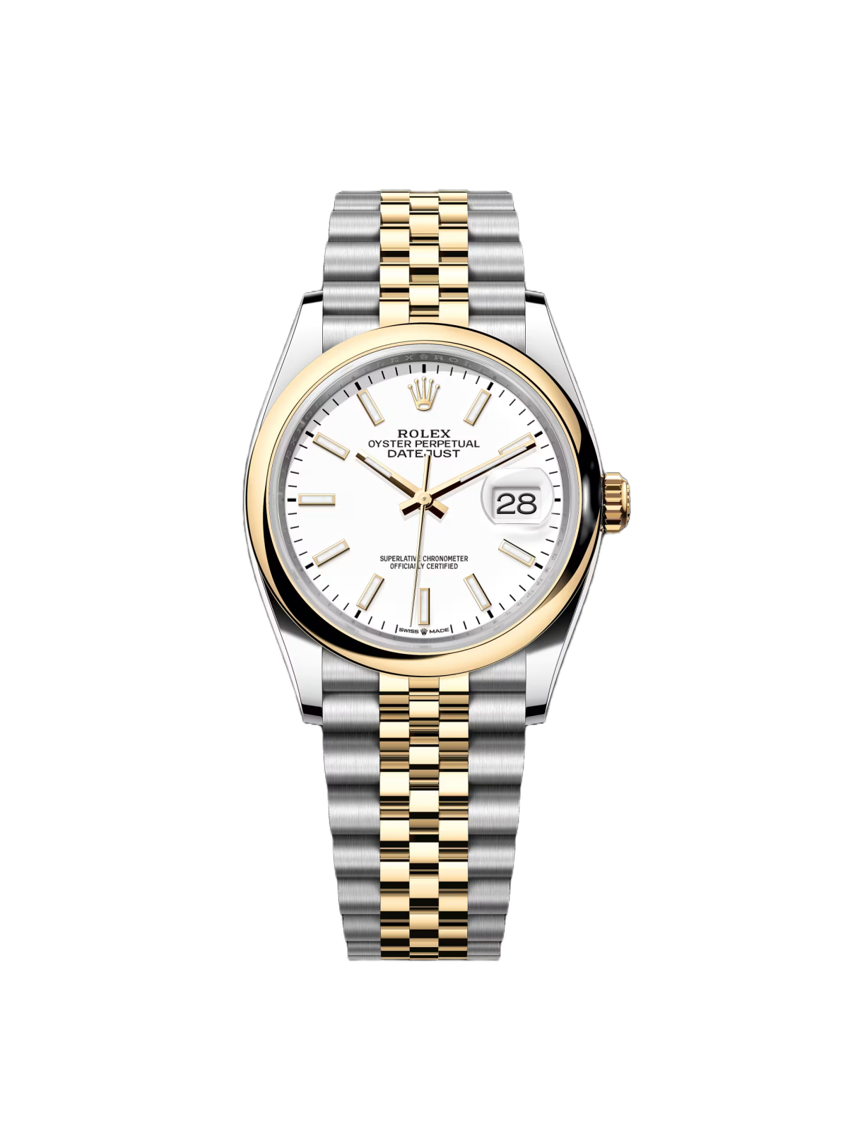 【Free Shipping】【Super Clone】RLX  Datejust 36mm 126203 White Dial Domed Bezel Jubilee Bracelet