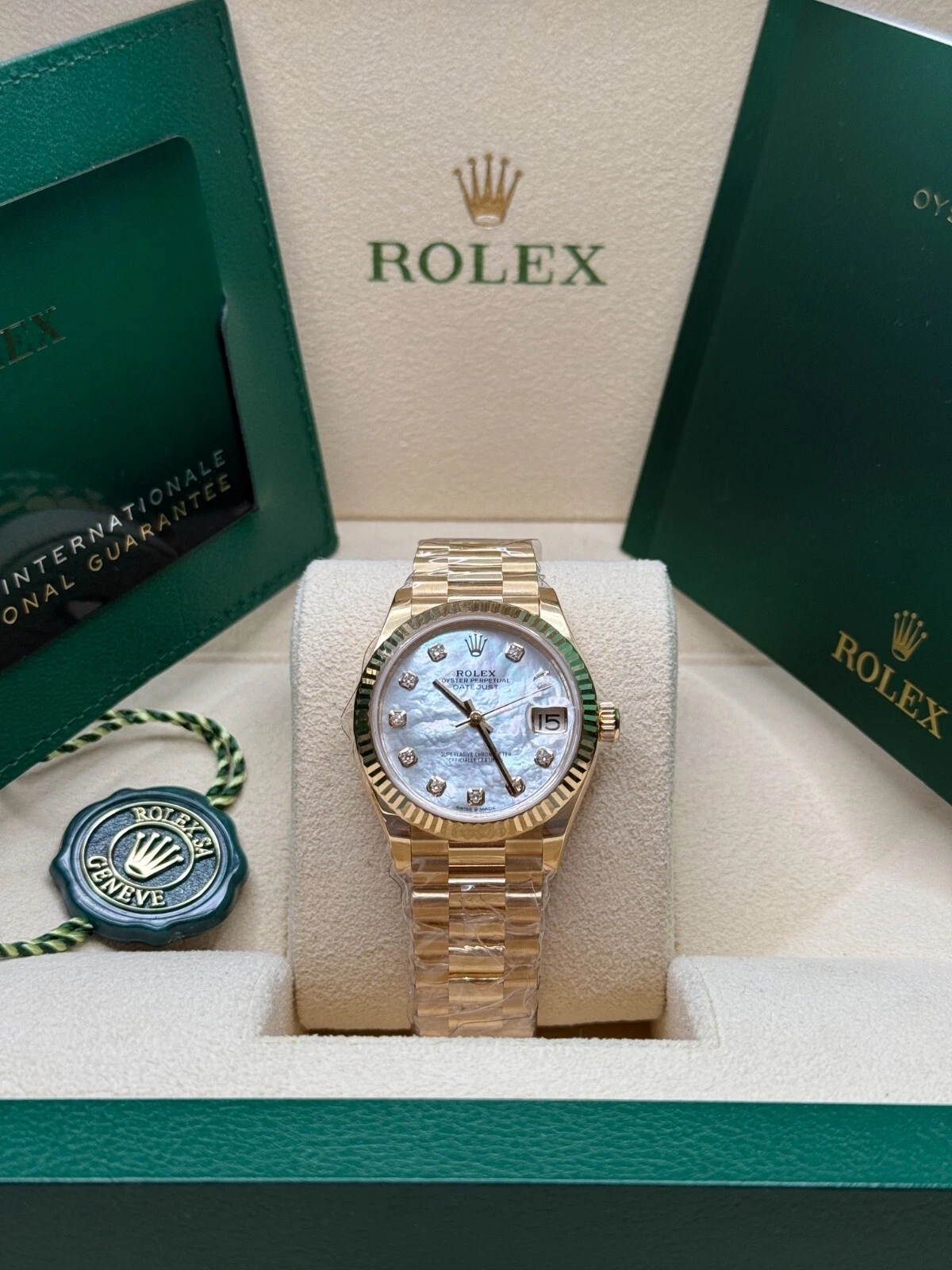 【Free Shipping】【Super Clone】RLX Datejust m278278-0020 White 31mm Dial President Bracelet Watch