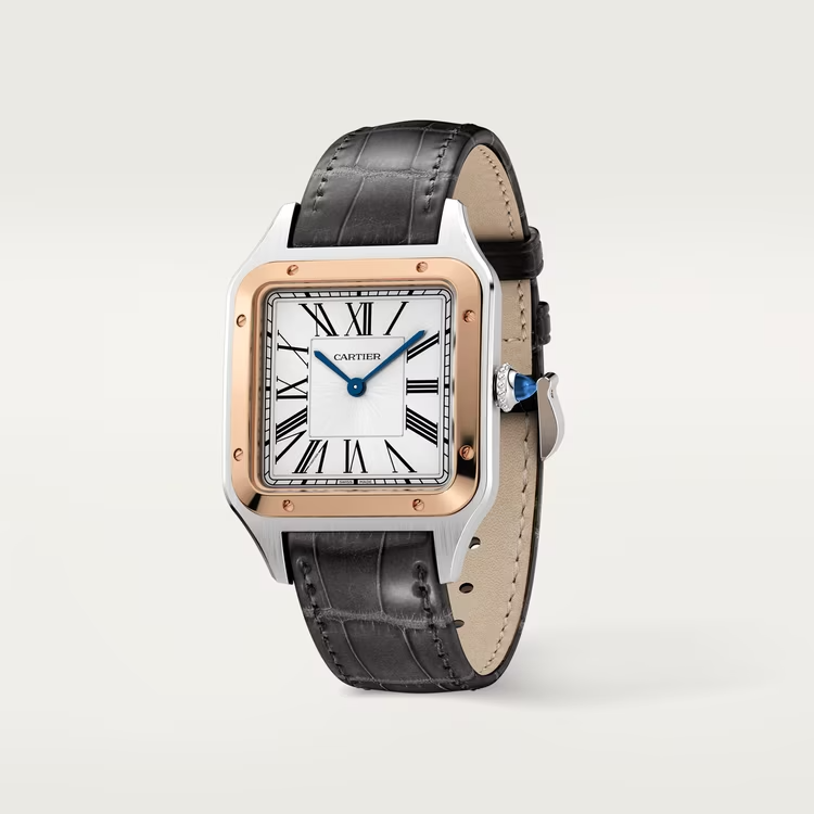 【Free Shipping】【Super Clone】SANTOS-DUMONT Rose Gold Mix 46mm