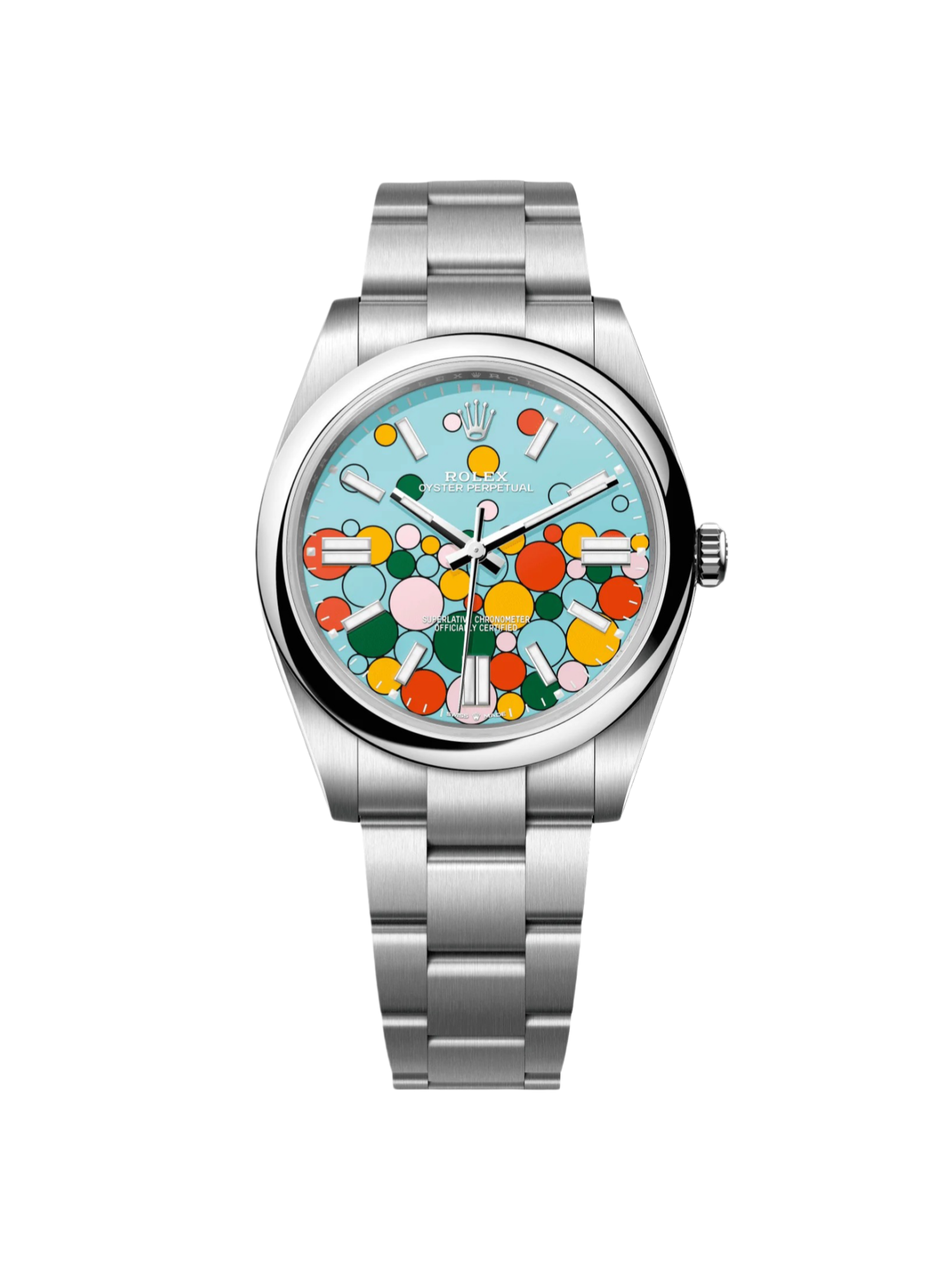 【Free Shipping】【Super Clone】RLX 124300-0008 Oyster Perpetual 41mm Turquoise blue Celebration Dial