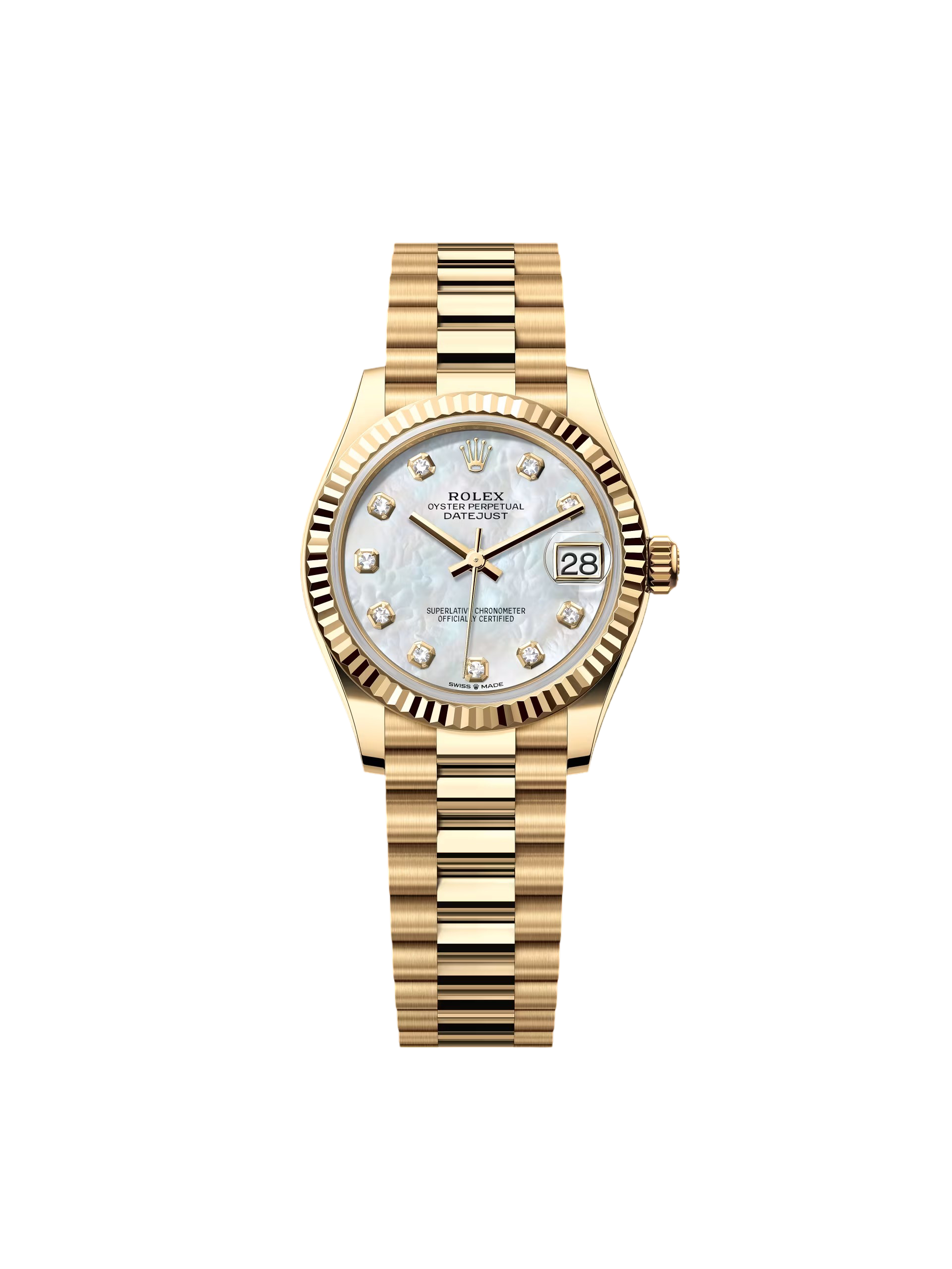 【Free Shipping】【Super Clone】RLX Datejust m278278-0020 White 31mm Dial President Bracelet Watch